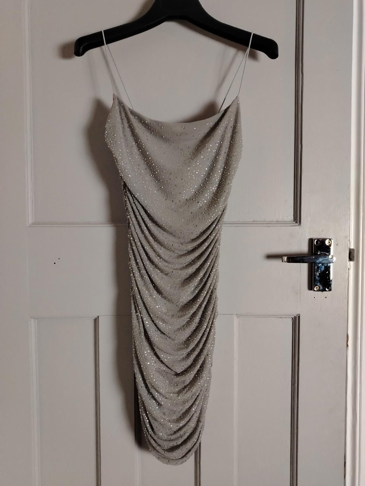 Other Pre-Loved​ Oh Polly Mini Dress UK 8 Sage Bodycon Size S / US 4 / IT 40 - 2 Thumbnail