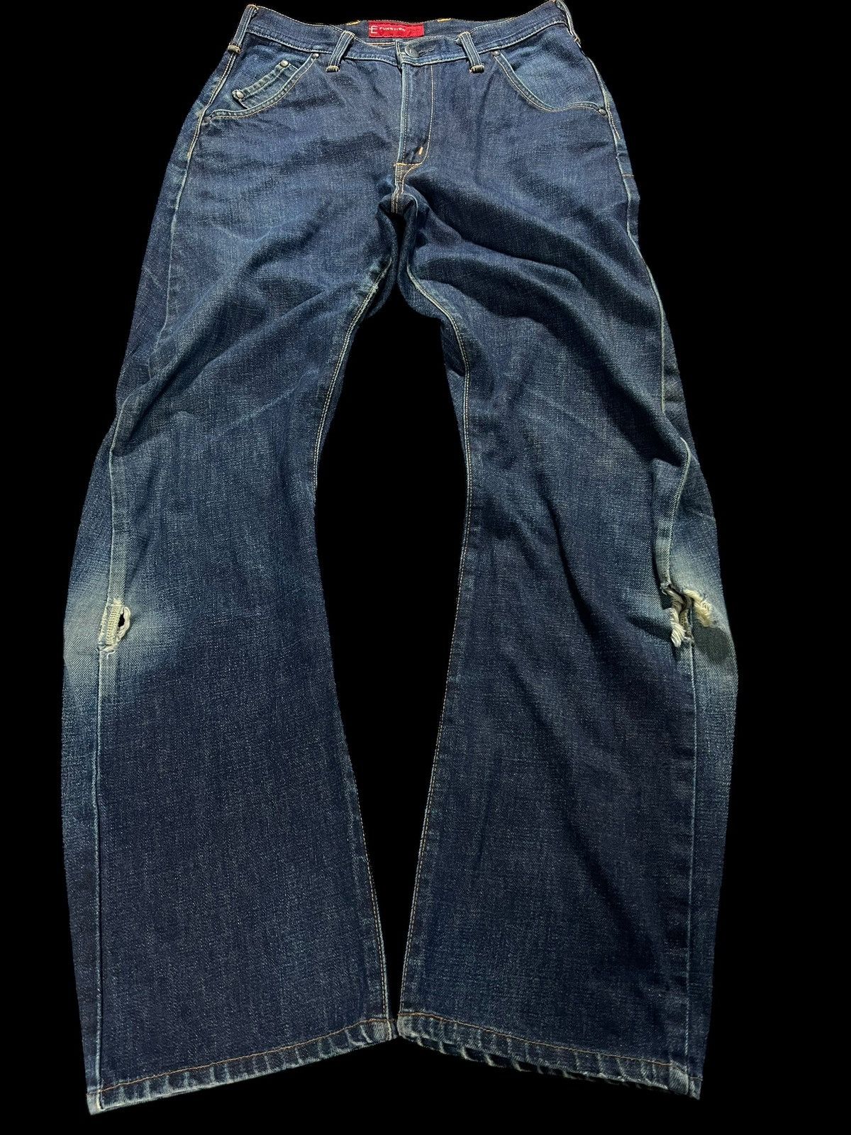 Edwin × If Six Was Nine × PPFM EDWIN E-FUNTION CURVED PUNK MUD WASH DISTRESSED JEANS Size US 29 - 1 Thumbnail