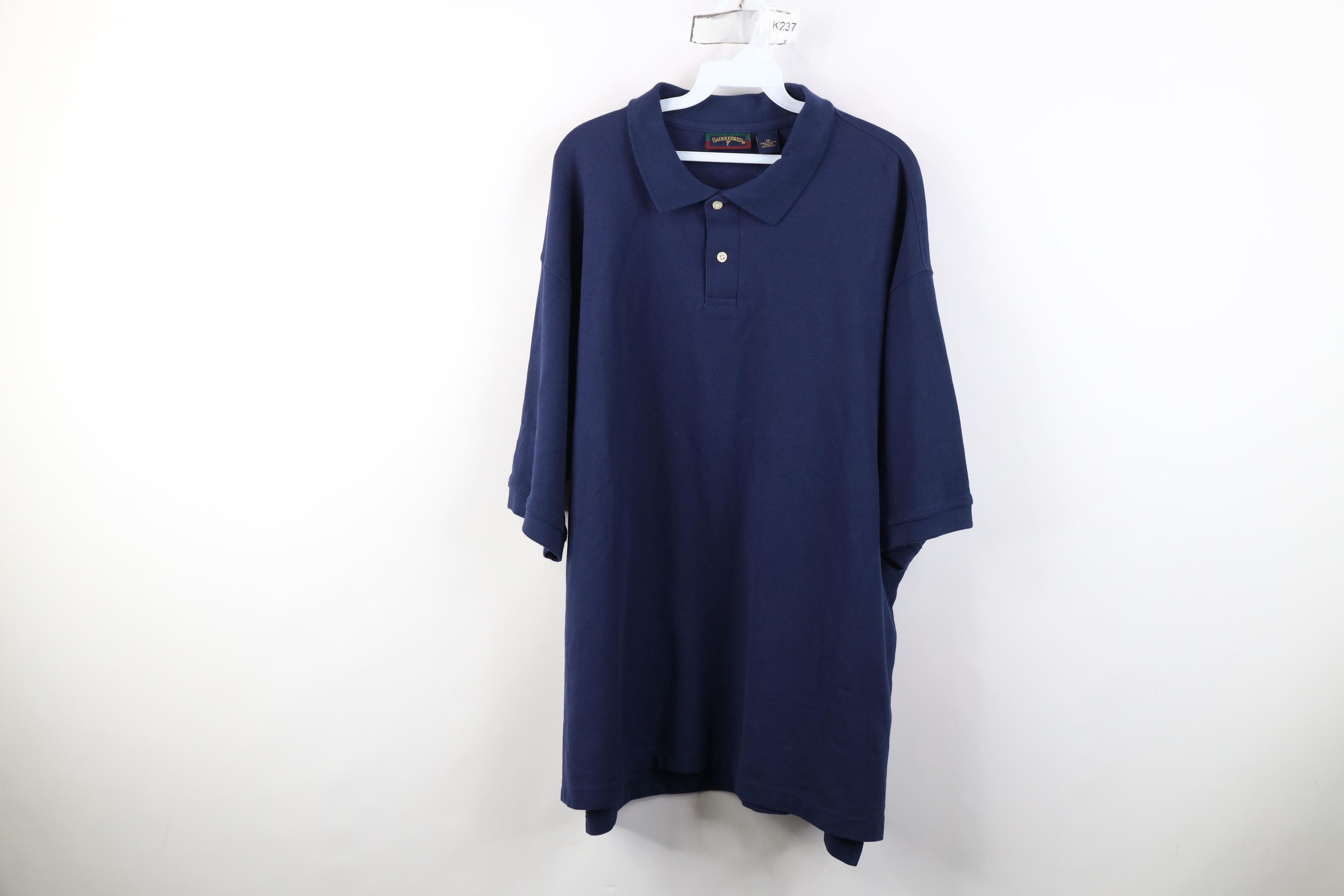 Vintage Vintage 90s Streetwear Cotton Knit Golf Polo Shirt Navy Blue Size US XXL / EU 58 / 5 - 1 Thumbnail