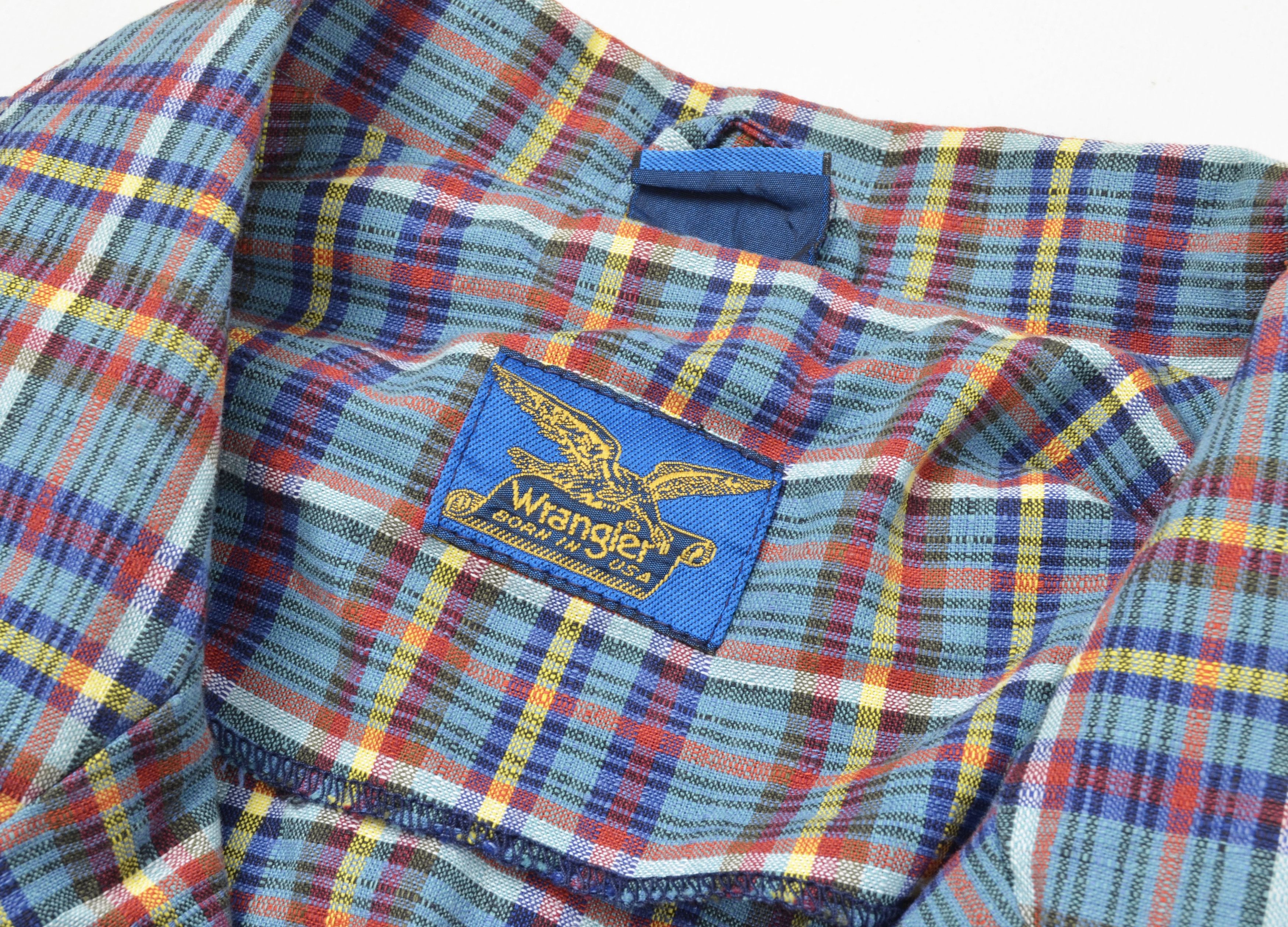 Vintage Vintage Wrangler 80's Checkered Light Bomber Jacket Size US L / EU 52-54 / 3 - 6 Thumbnail