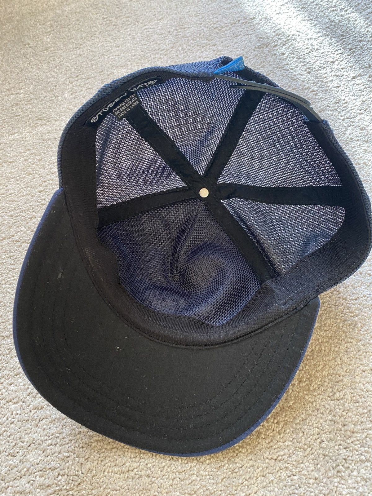 Stussy × Vintage STUSSY MESH CAP FREE CANVY Navy FOR MEN Used Size ONE SIZE - 6 Thumbnail