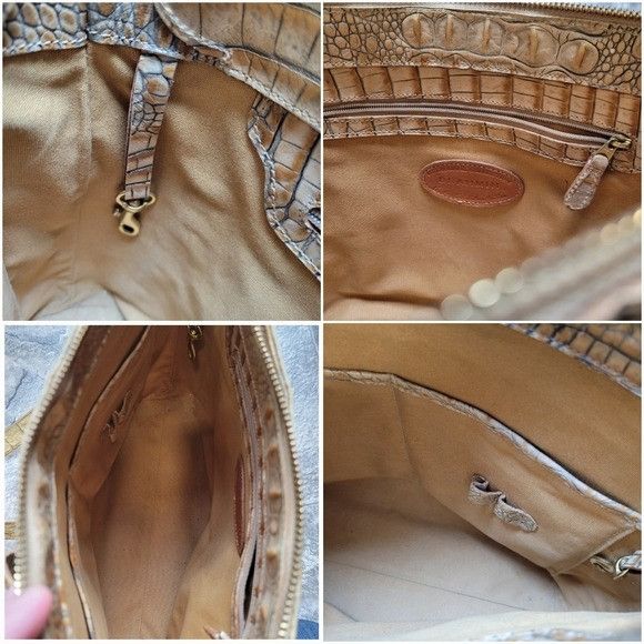 BRAHMIN Brahmin Medium Asher Tote Bag in a Crocodile Embossed Tan Me Size ONE SIZE - 3 Thumbnail
