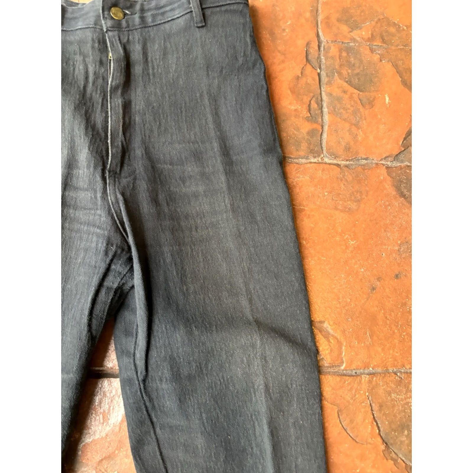 Vintage VINTAGE Kimberly Pants Women’s 7 Black Tapered Leg Zip Bow Ankle Zip 70s Chino Hippie Size 28" / US 6 / IT 42 - 7 Thumbnail
