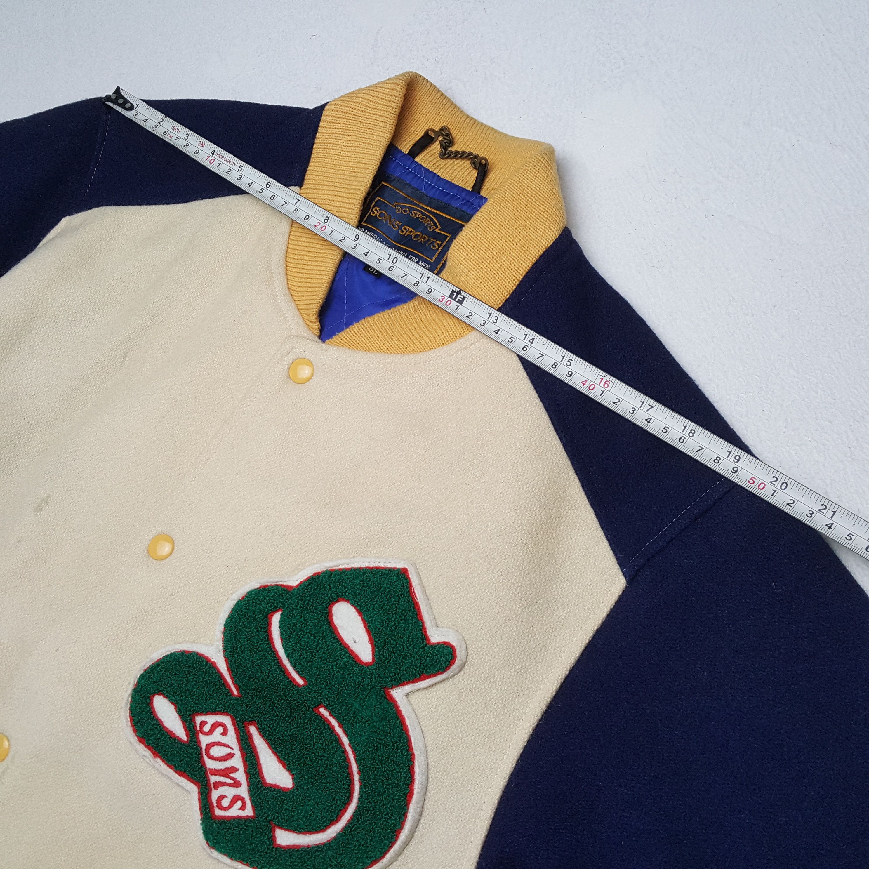 &SONS × Vintage Vintage SONS SPORT SKULL Japanese Brand Varsity Jacket Size US XL / EU 56 / 4 - 5 Thumbnail