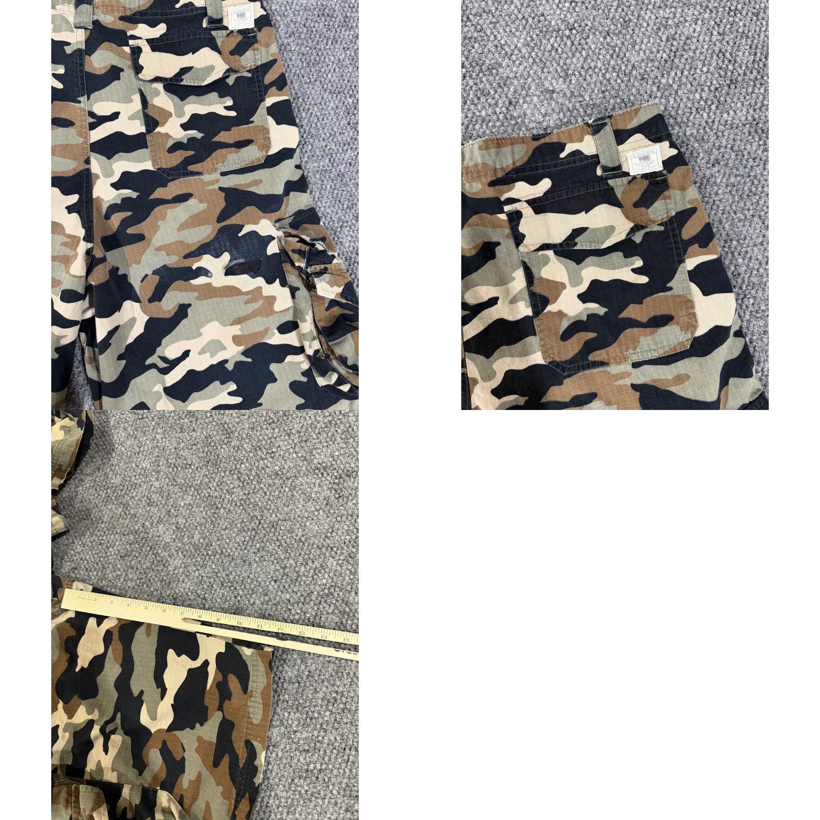 Bugle Boy Bugle Boy Cargo Shorts Mens 38 Green Camo Cotton Canvas Utility Pockets Size US 38 / EU 54 - 8 Thumbnail