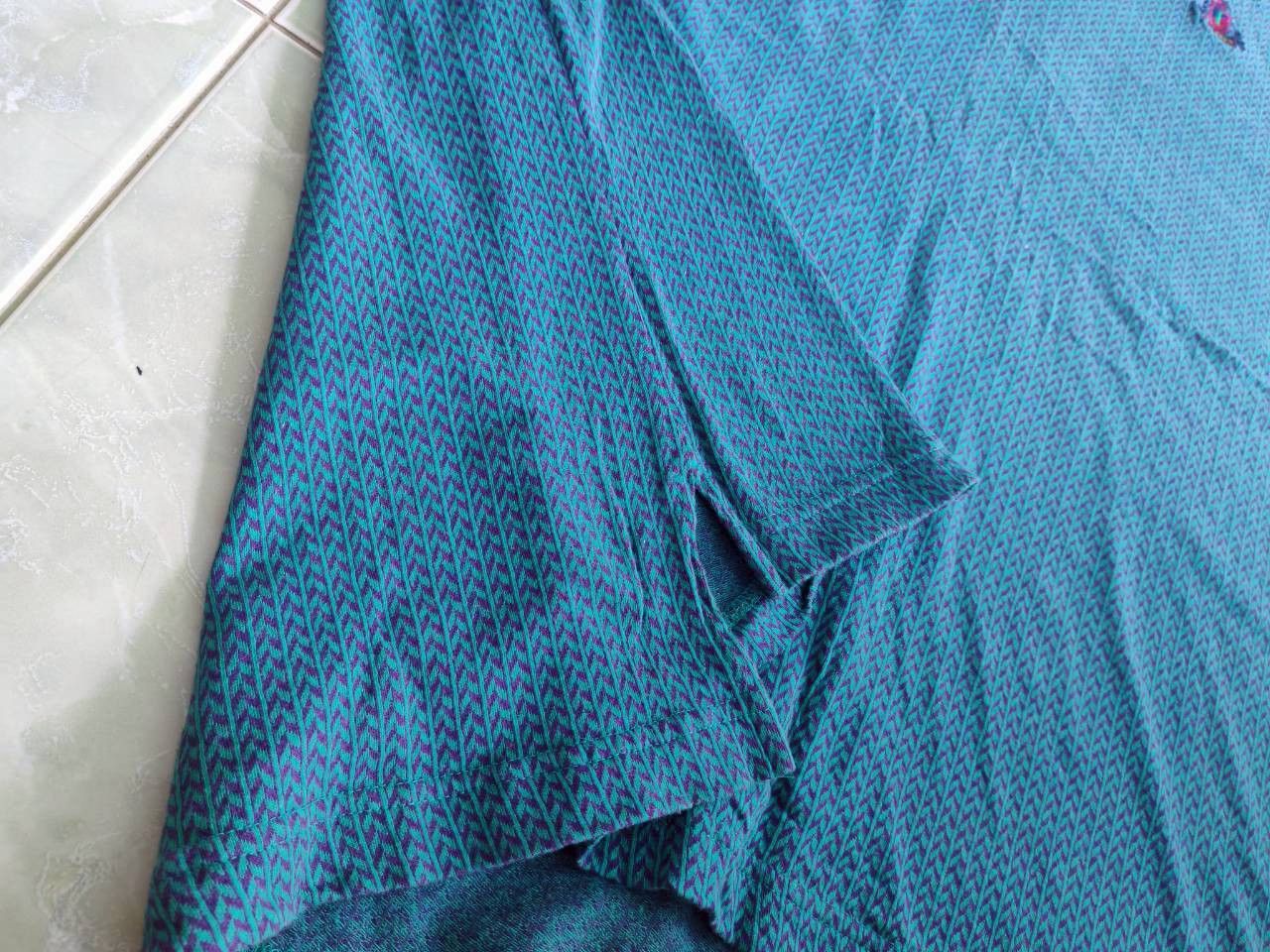 Izod 90s IZOD Polo Big 3XL Green Purple Abstract Pattern 27/31 Size US XXL / EU 58 / 5 - 6 Thumbnail