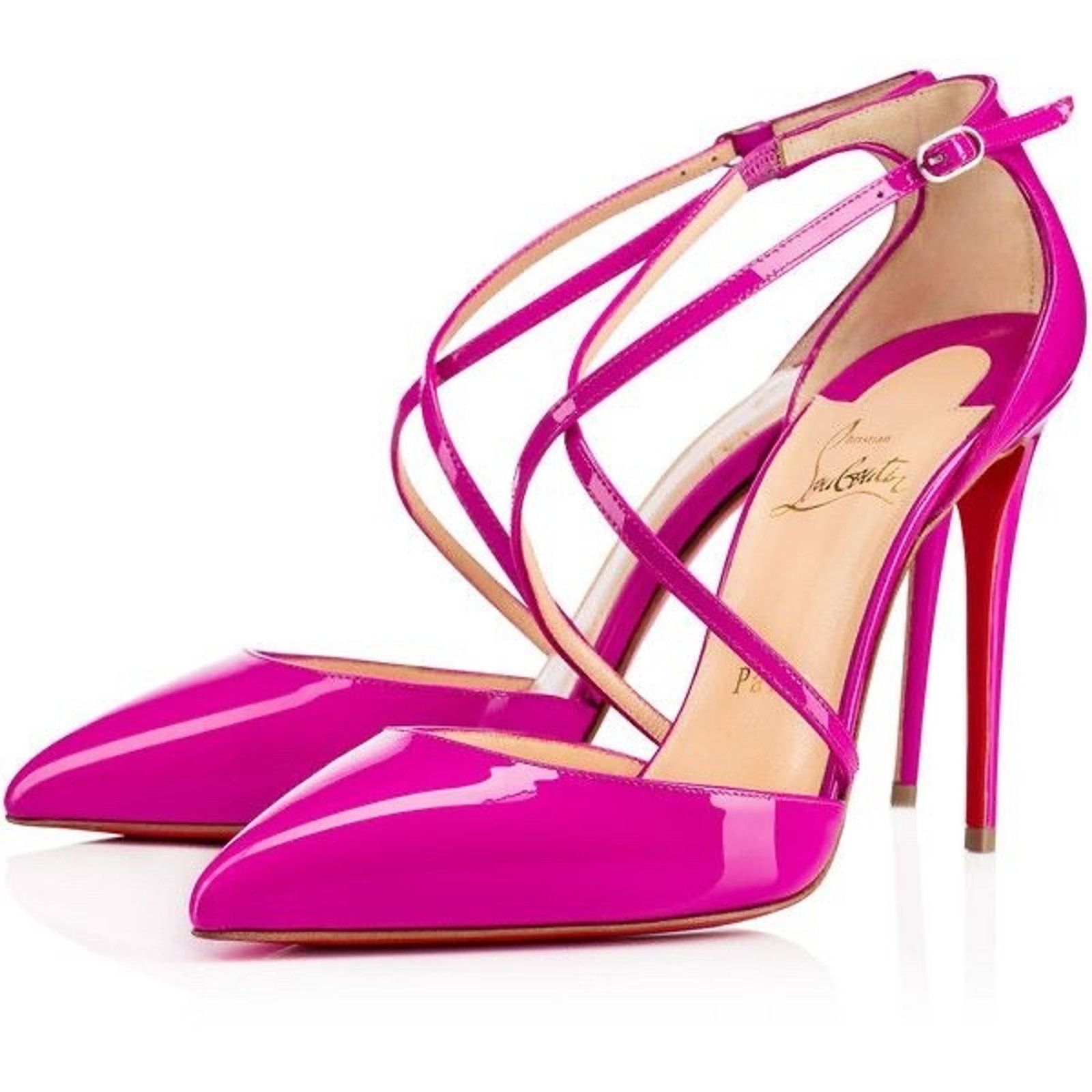 Christian Louboutin Christian Louboutin Cross Blake 100 Patent Indian Rose Size US 6.5 / IT 36.5 - 1 Thumbnail