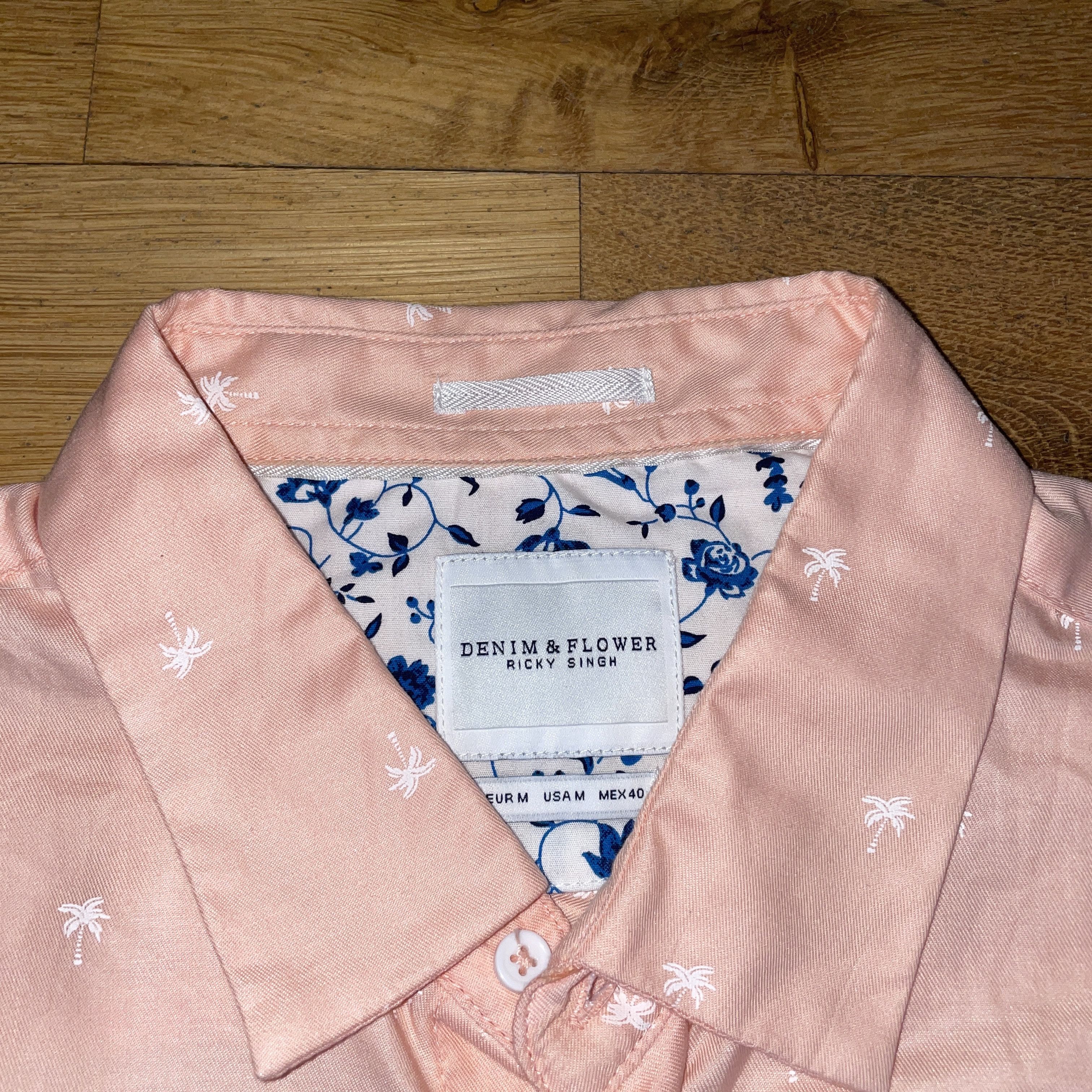 Denim & Flower Denim&flower Men's Holiday Shirt In Palm Trees Size M Size US M / EU 48-50 / 2 - 2 Thumbnail