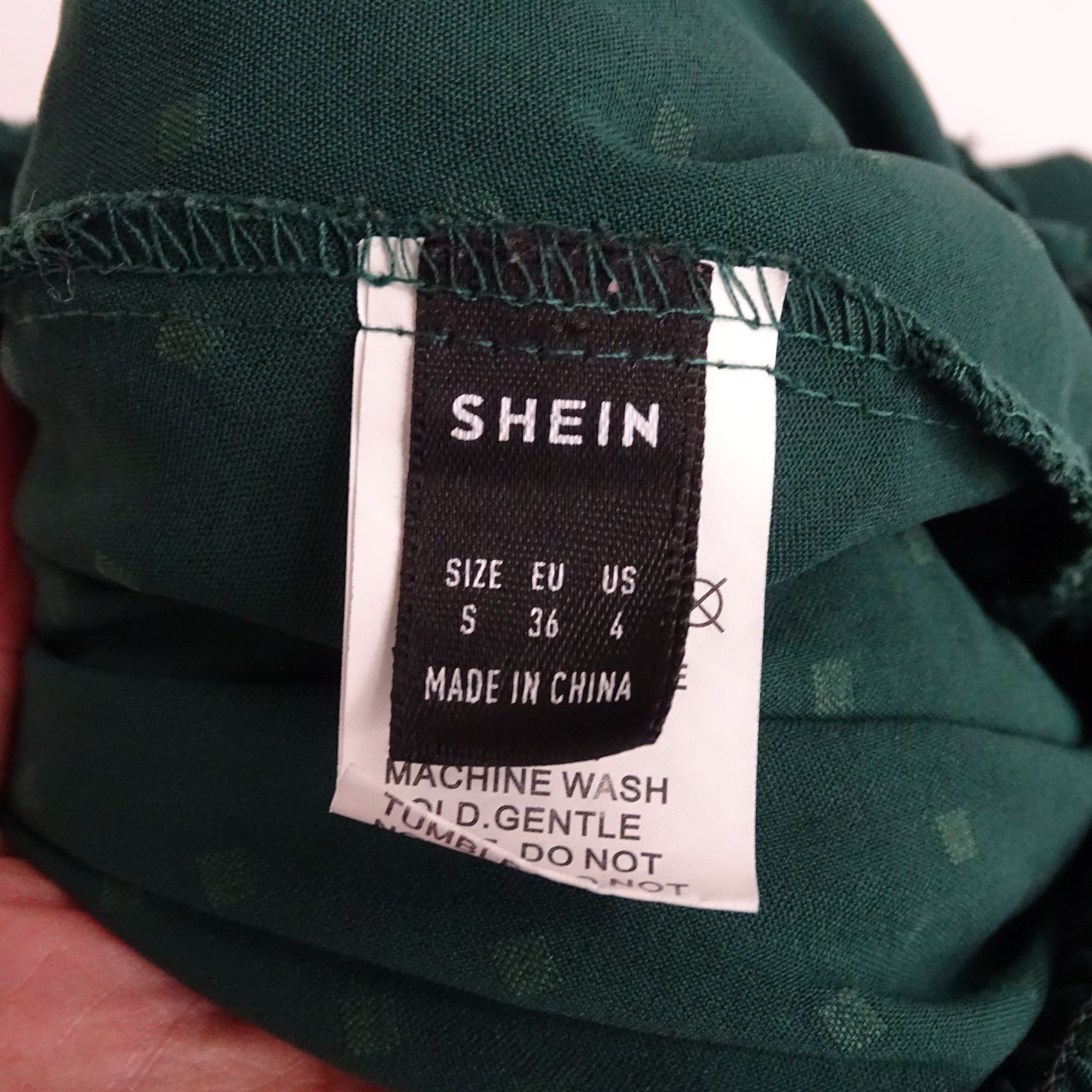 Shein Shein Green Swiss Dot Ruffle Tiered Fit & Flare Dress Size 4 Size S / US 4 / IT 40 - 5 Thumbnail