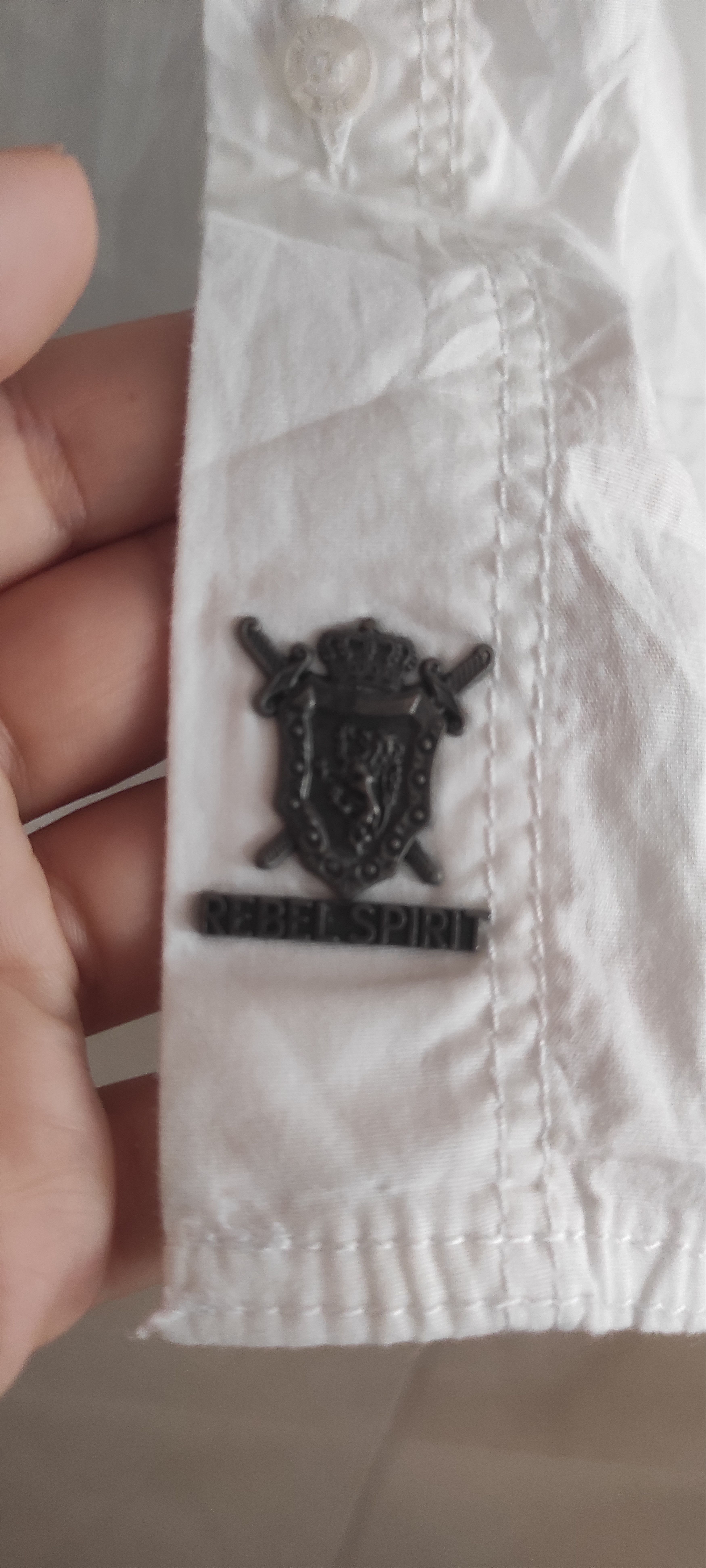 Other Rebel Spirit Embroidered Patched Skull Men's Shirt Size L Size US L / EU 52-54 / 3 - 4 Thumbnail