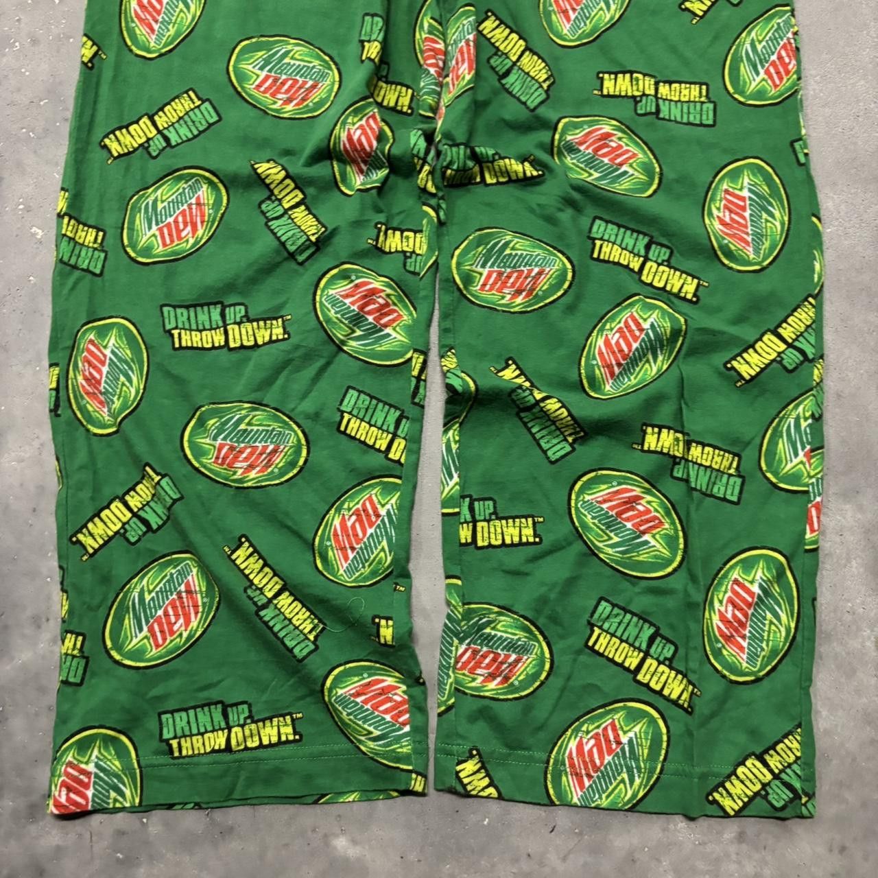 Japanese Brand × Vintage Crazy Vintage Y2K/2000s Grunge Cyber Goth Mountain Dew Sweatpants! Size US 32 / EU 48 - 5 Thumbnail