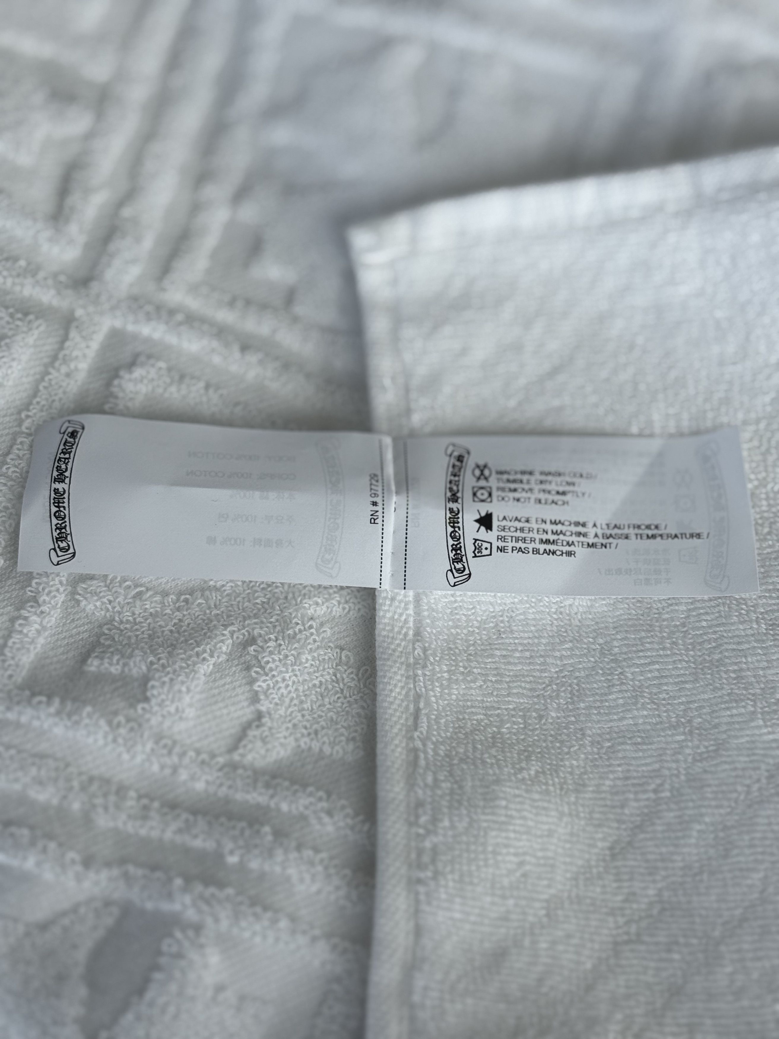 Chrome Hearts Chrome Hearts White Cross Jacquard Towel Size ONE SIZE - 4 Thumbnail