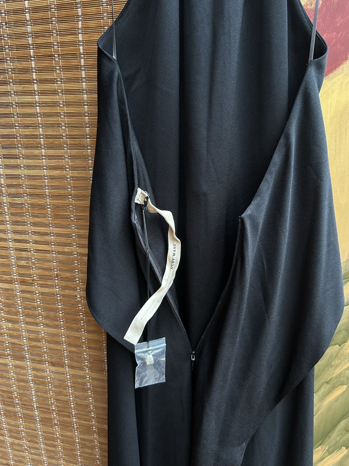 Handmade Oude Waag Halter Maxi Dress Black Layered Draped Backless Size XS / US 0-2 / IT 36-38 - 9 Thumbnail