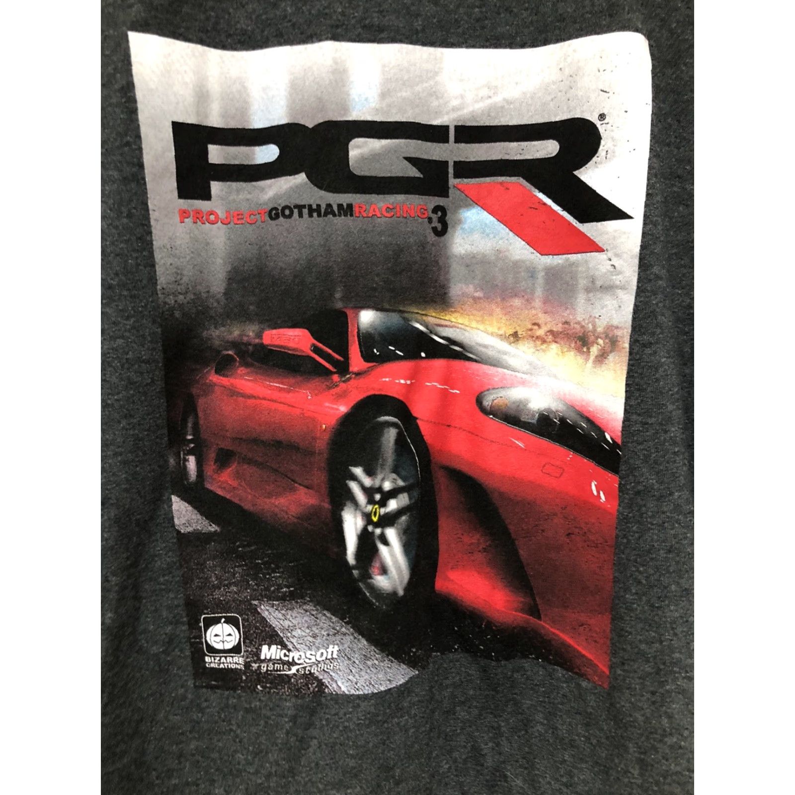 Gildan VINTAGE 2005 PGR Project Gotham Racing 3 T Shirt XL Microsoft XBOX 360 Game Gray Men XL Short Sleeve Crew Neck Cotton Cars Vintage Size US XL / EU 56 / 4 - 2 Thumbnail