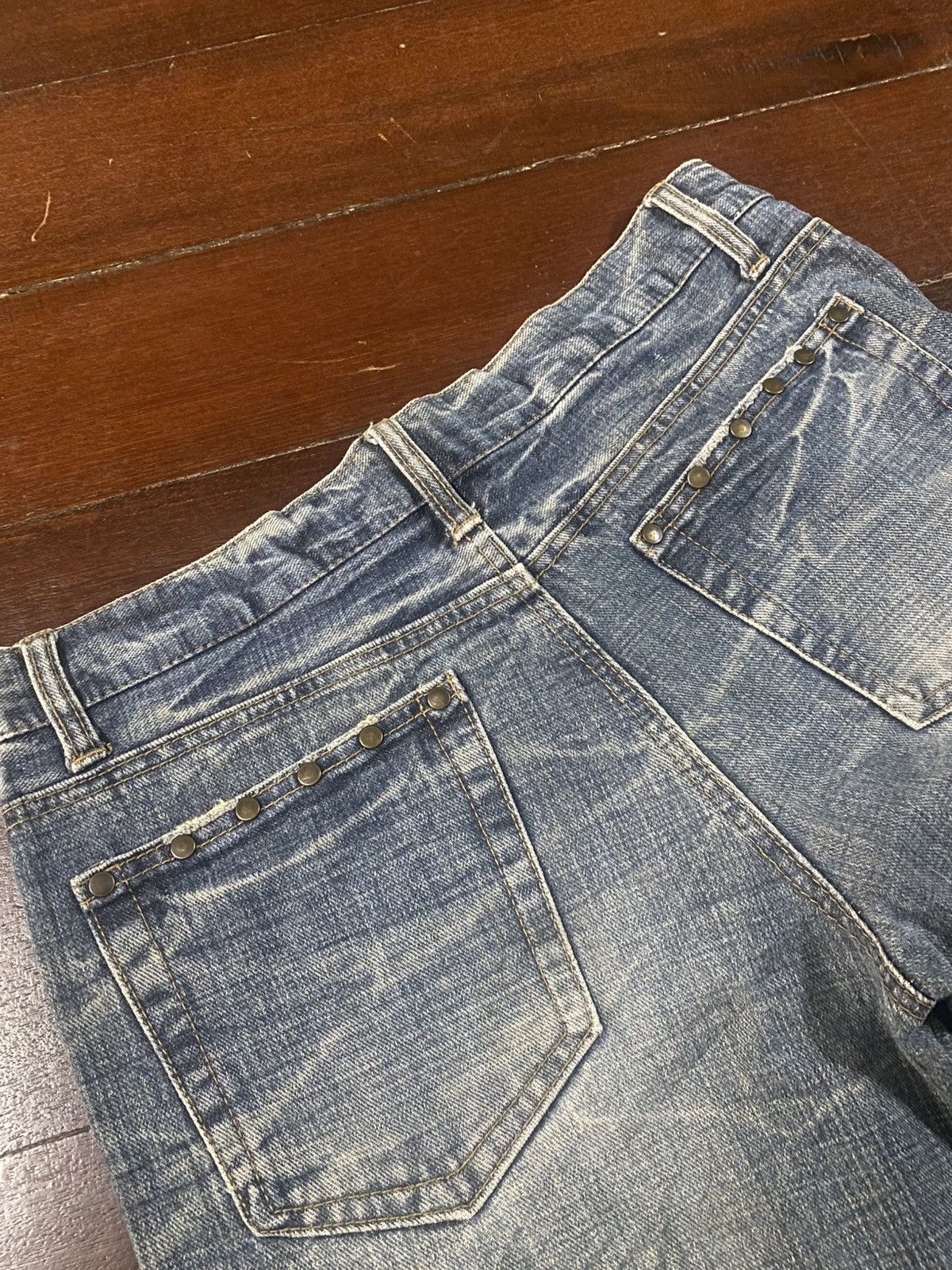 If Six Was Nine Rare design BACK RUSH style studded metal PUNK distressed Size US 34 / EU 50 - 14 Thumbnail
