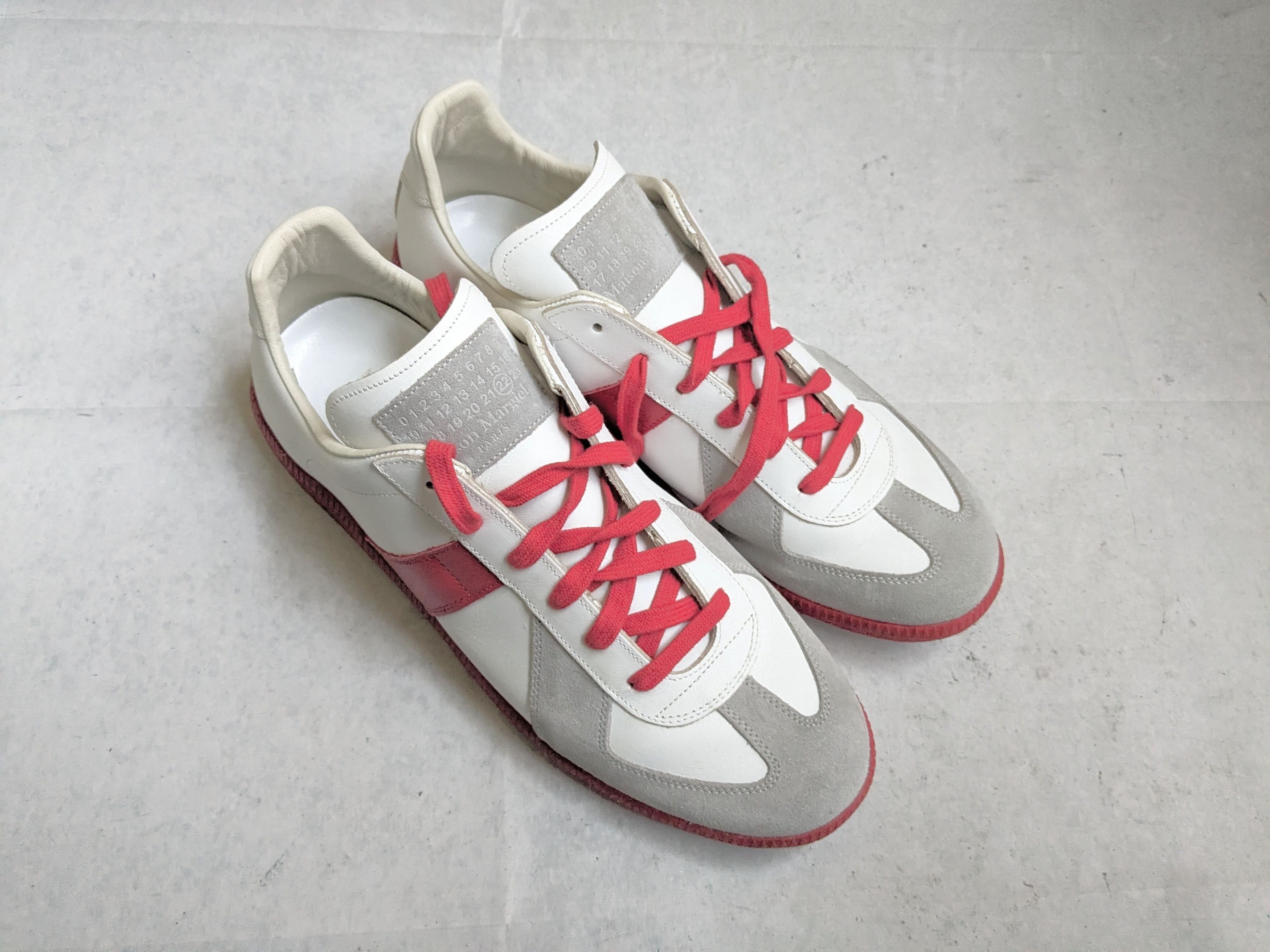 Maison Margiela Maison Margiela Replica GAT White Gray Red 13 46 Low Tops Size US 13 / EU 46 - 4 Thumbnail