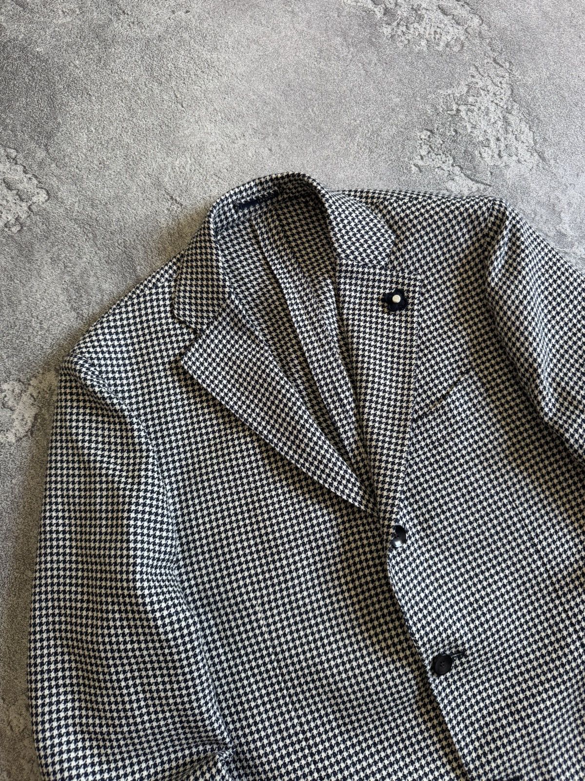 Lardini Lardini 50size Dogtooth blazer button up jacket casual Size US M / EU 48-50 / 2 - 2 Thumbnail