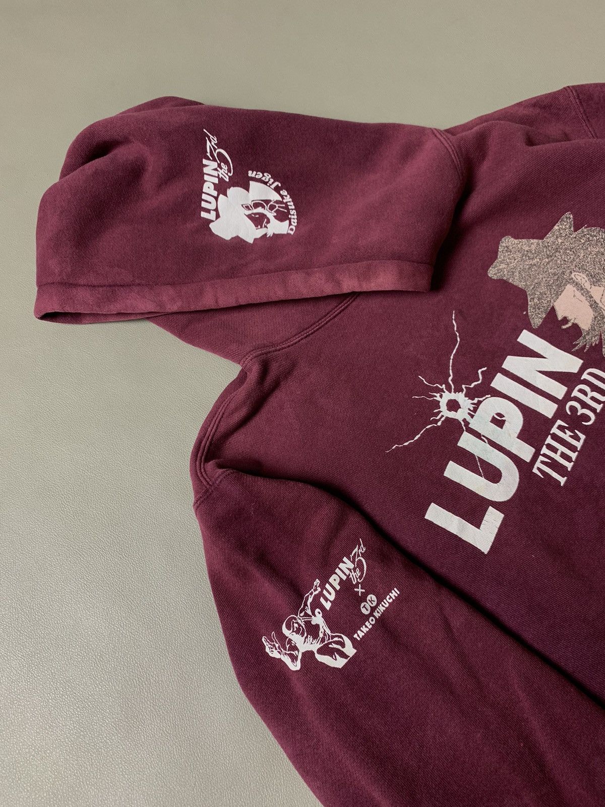 Anime × Japanese Brand × Takeo Kikuchi Lupin The 3rd x Takeo Kikuchi Hoodie Distressed Size US M / EU 48-50 / 2 - 4 Thumbnail