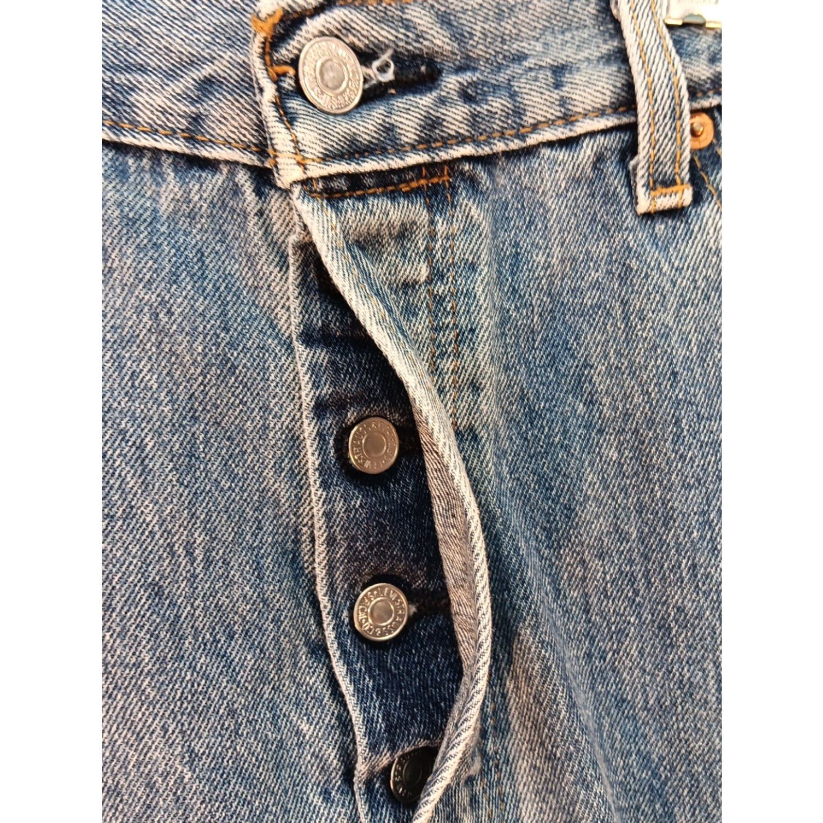 Levi's VINTAGE Levis 501 Jeans Mens 35x32 Blue Straight Button Fly Denim Lot Of 2 Levi's 501 Series 90s Womens? Wait Size US 35 - 5 Thumbnail