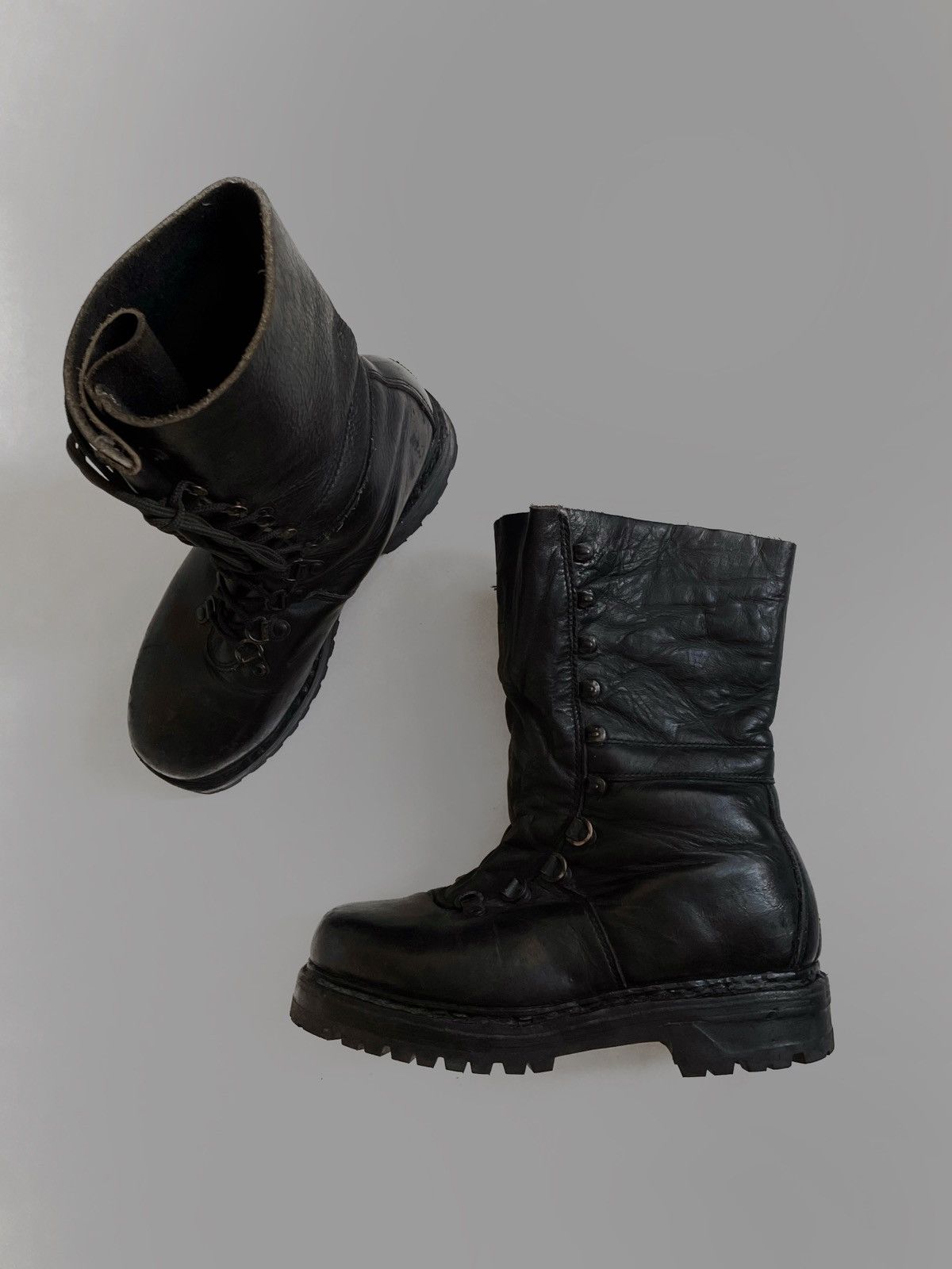 Other Heereseicentum Austrian hard leather boots 90s Size US 6.5 / EU 39-40 - 1 Thumbnail