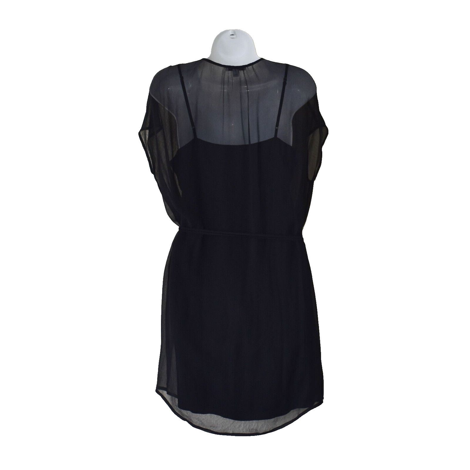 James Perse NEW JAMES PERSE STANDARD Black Liner Sash Tie Mini Dress 1/S Size S / US 4 / IT 40 - 2 Thumbnail