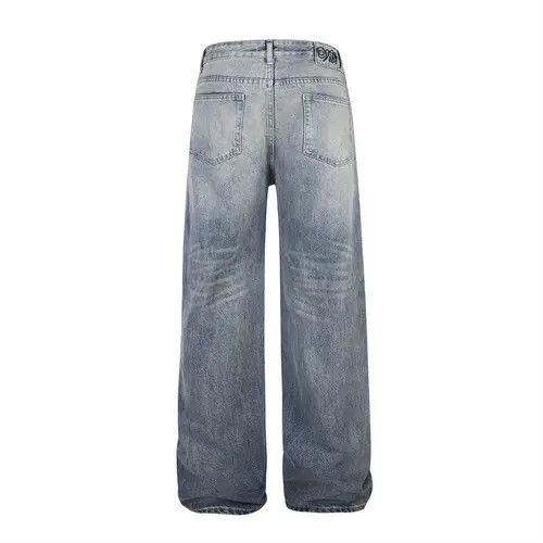 VIBE Men's punk street gradient washed straight jeans y2k Size US 32 / EU 48 - 2 Thumbnail