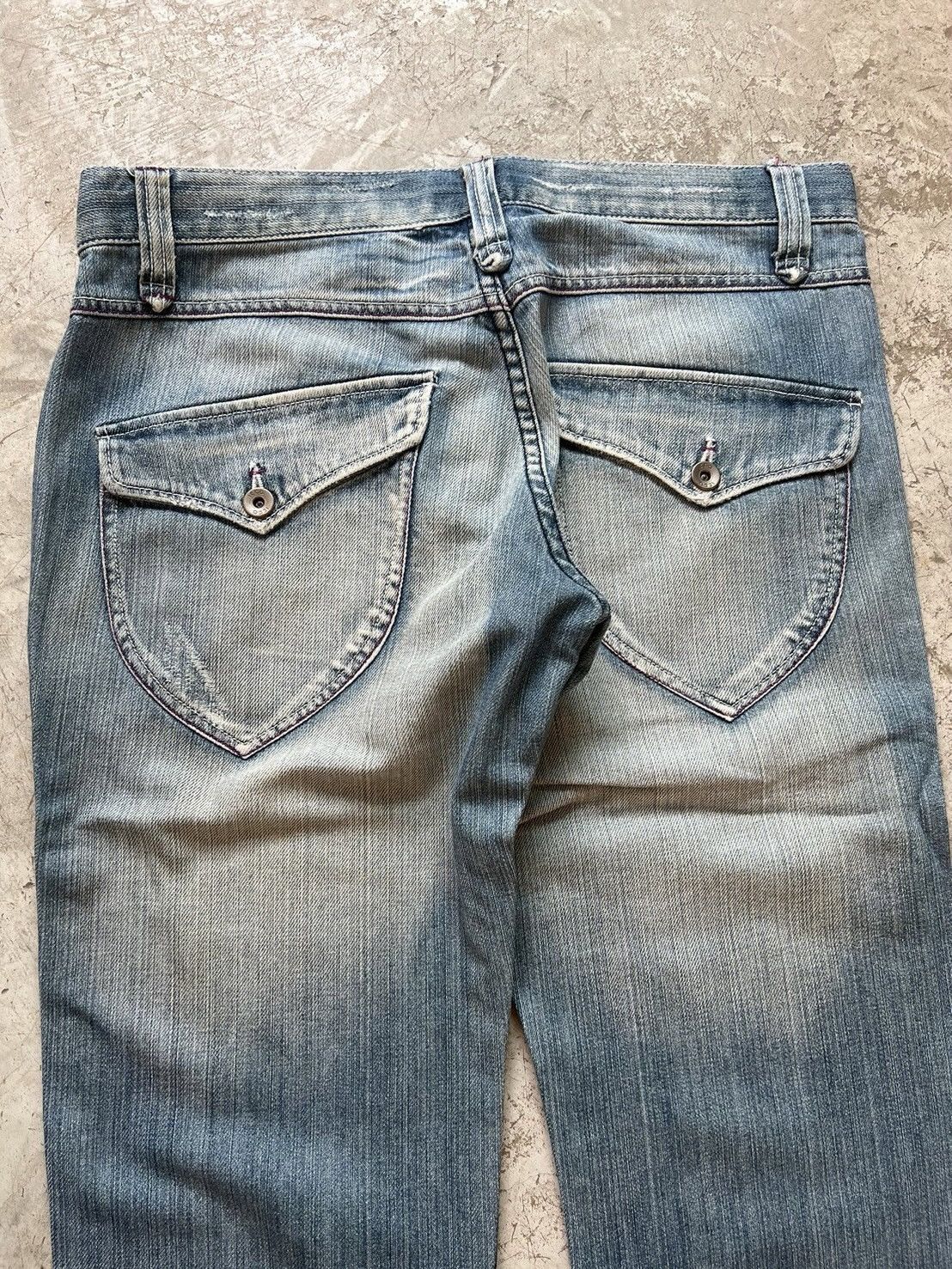 Japanese Brand IKKA Denim Flared Jeans Size US 34 / EU 50 - 11 Thumbnail
