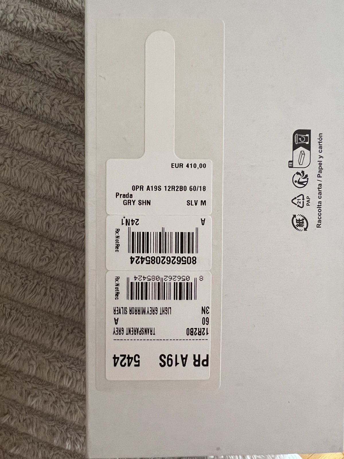 Prada Sunglasses PRADA 0PR A19S ‘Transparent Grey’ Size ONE SIZE - 11 Thumbnail