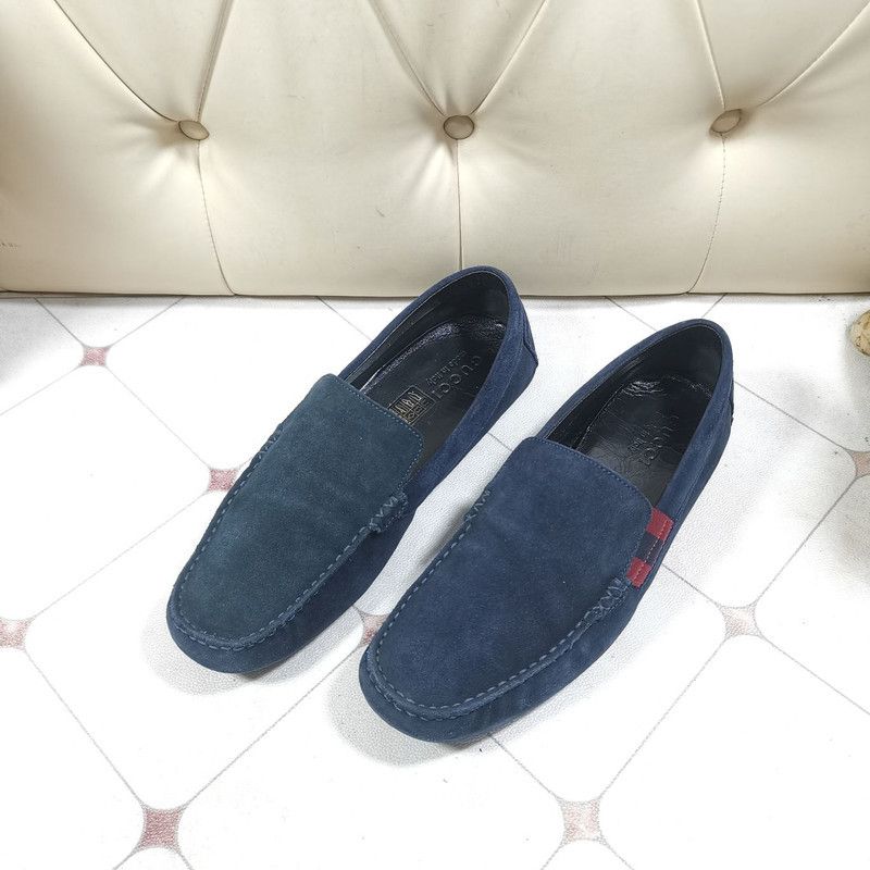 Gucci Gucci Blue Suede Loafers for Men 0079 Size US 8.5 / EU 41-42 - 1 Thumbnail