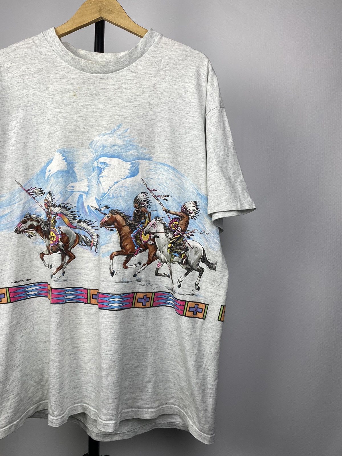 Habitat × Native × Vintage Vintage 1994 Double side USA Native aztec indian 90s Size US XL / EU 56 / 4 - 4 Thumbnail