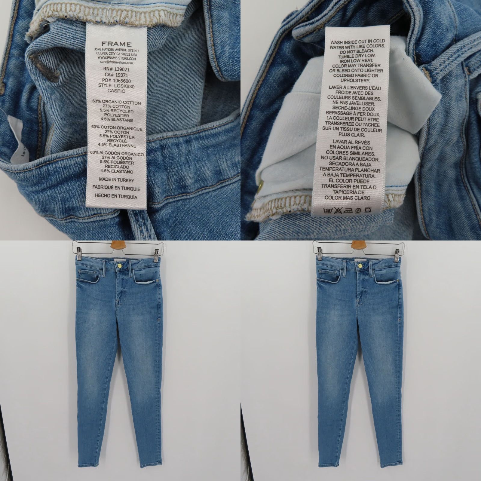 Frame FRAME Jeans Women 1 Le Skinny Light Blue Denim 5-Pocket Pockets Cotton Blend Jeans Shirt? Size 25" / US 0 / IT 36 - 8 Thumbnail