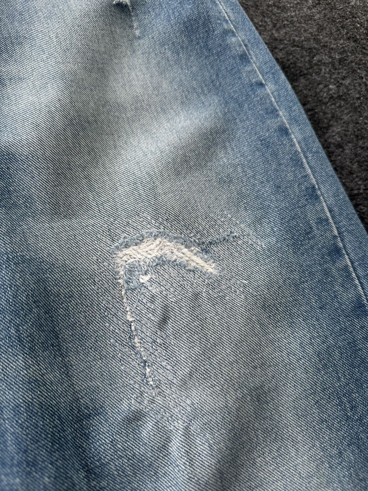 Japanese Brand Alcott Rugged Denim Distressed Washed Denim D105 Size US 34 / EU 50 - 9 Thumbnail