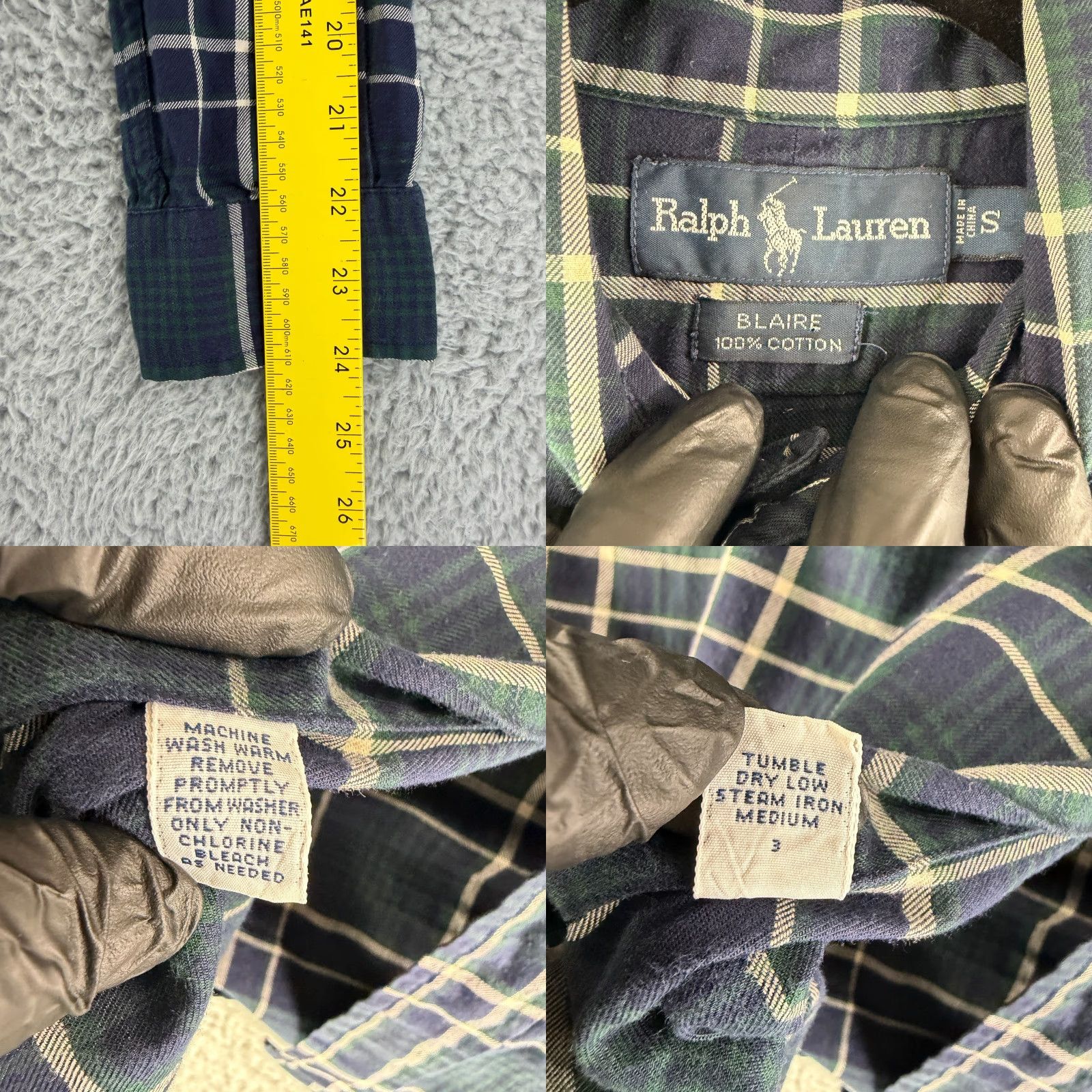Ralph Lauren Ralph Lauren Button-Down Shirt Mens Small Blue Plaid Blaire Long Sleeve Shirt Size US S / EU 44-46 / 1 - 8 Thumbnail