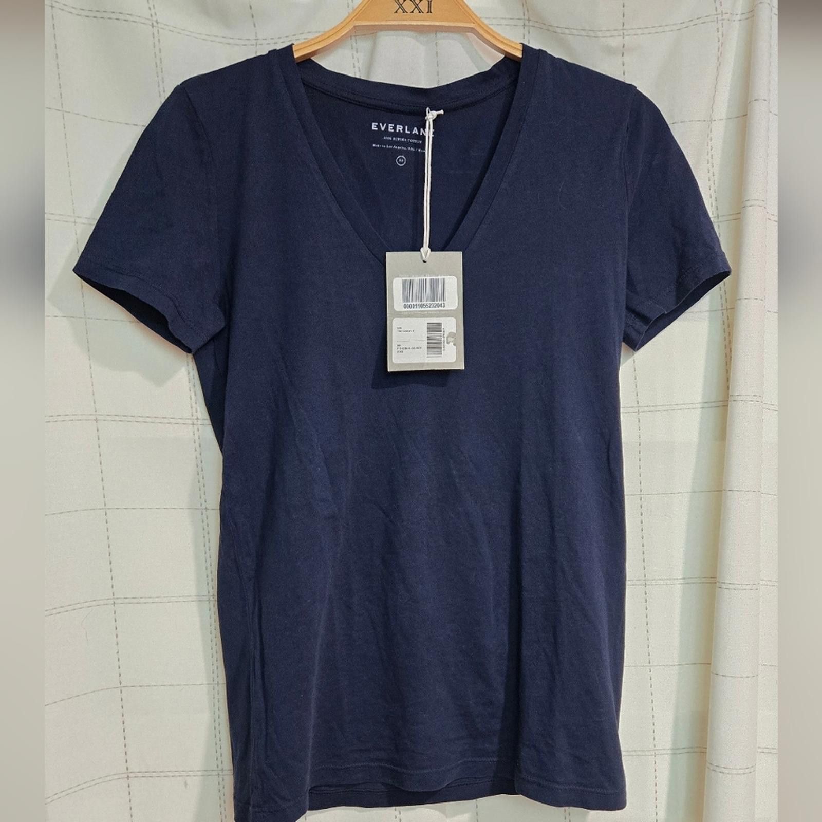 Everlane Everlane The Cotton V Neck Tee Size XXS / US 00 / IT 34 - 1 Thumbnail