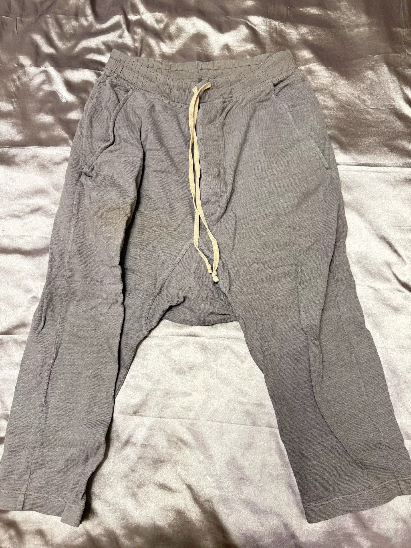Rick Owens Drkshdw gray Rick Owens DRKSHDW drop-crotch pants Size US 30 / EU 46 - 1 Thumbnail