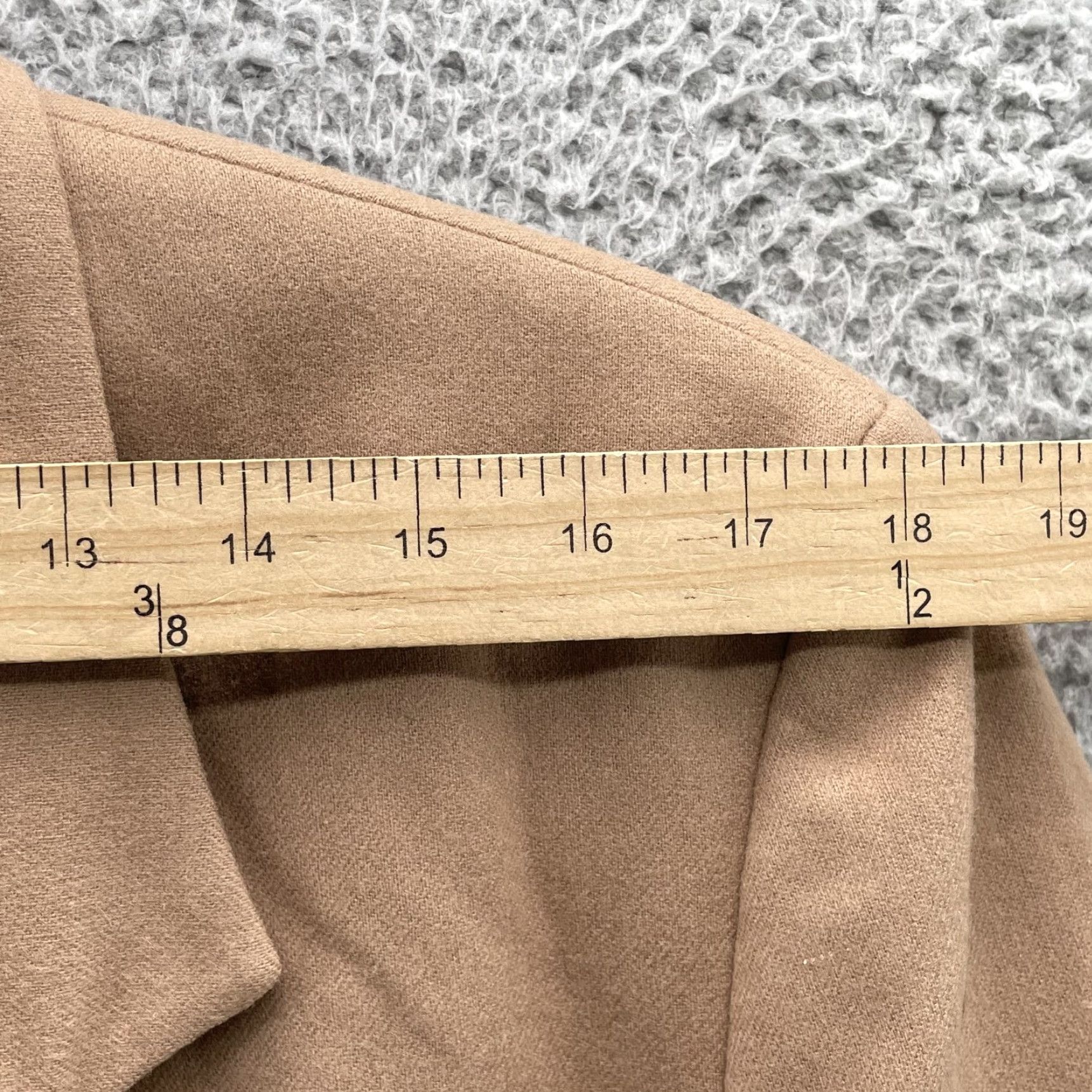 Pendleton VTG Pendleton Blazer Women's 12 Beige 100% Virgin Wool Classic Business Tweed Jacket Long Sleeve Mid-Length Solid Pattern Wool Lining Button Vintage Size XL / US 12-14 / IT 48-50 - 4 Thumbnail