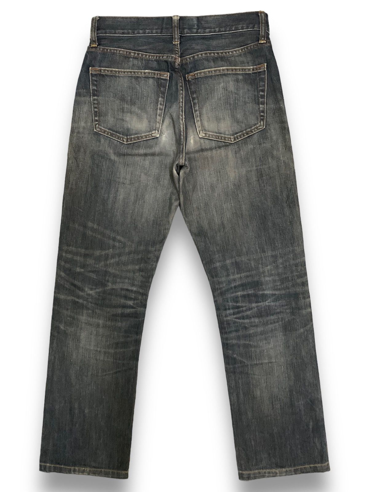 Undercover × Uniqlo Vintage Y2K Uniqlo UJ Faded Straight Leg Distressed Jeans Size US 29 - 2 Thumbnail