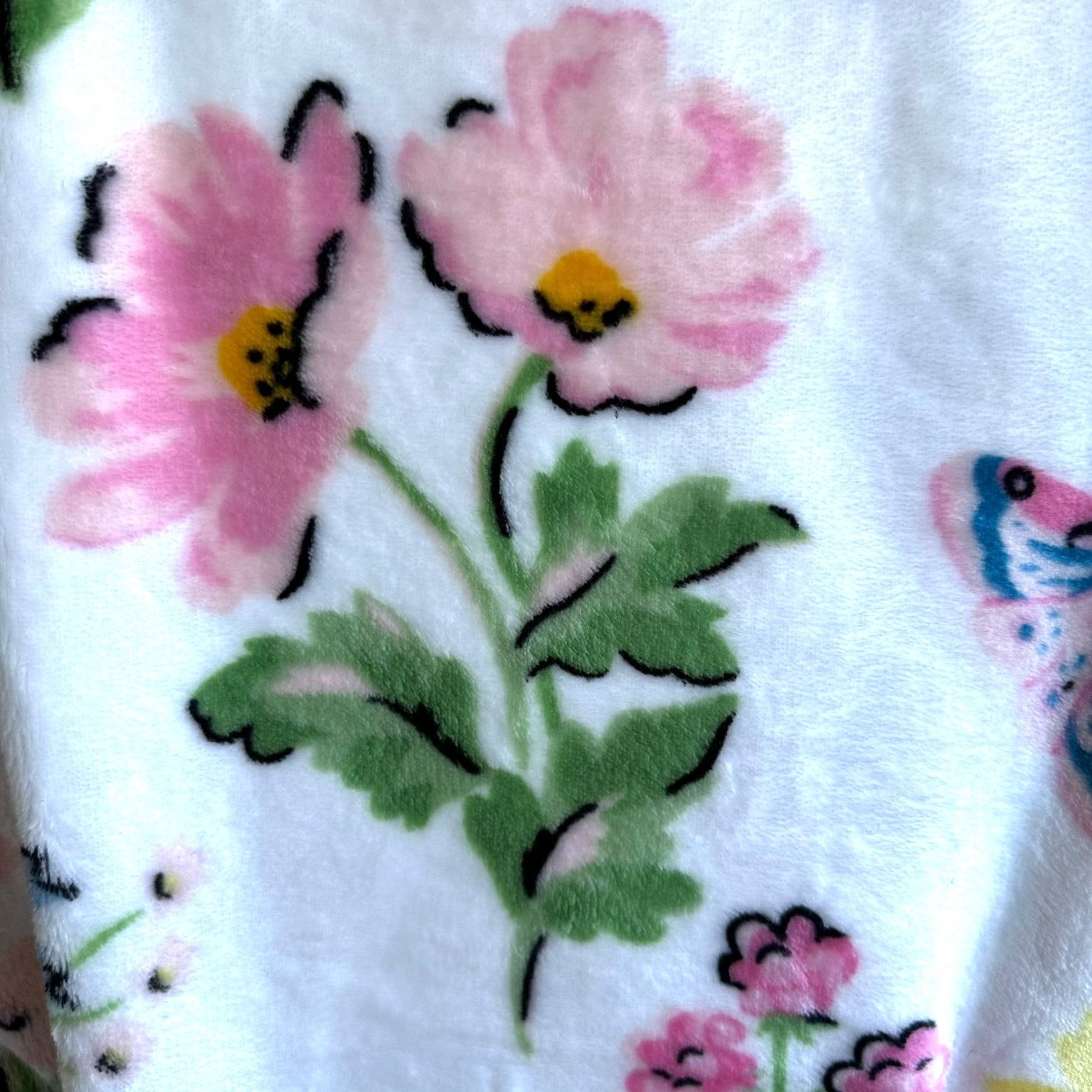 Designer × Handmade Studio Curate Plush Throw Butterflies Flowers 50 x 70 inch F Size ONE SIZE - 11 Thumbnail