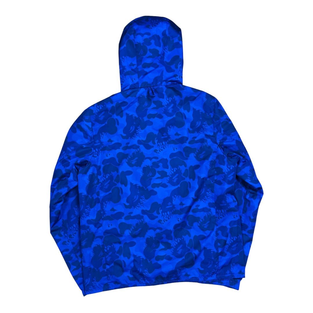 Bape L Bape Blue Flame Nylon Zip Up Jacket (2010) Size US L / EU 52-54 / 3 - 4 Thumbnail