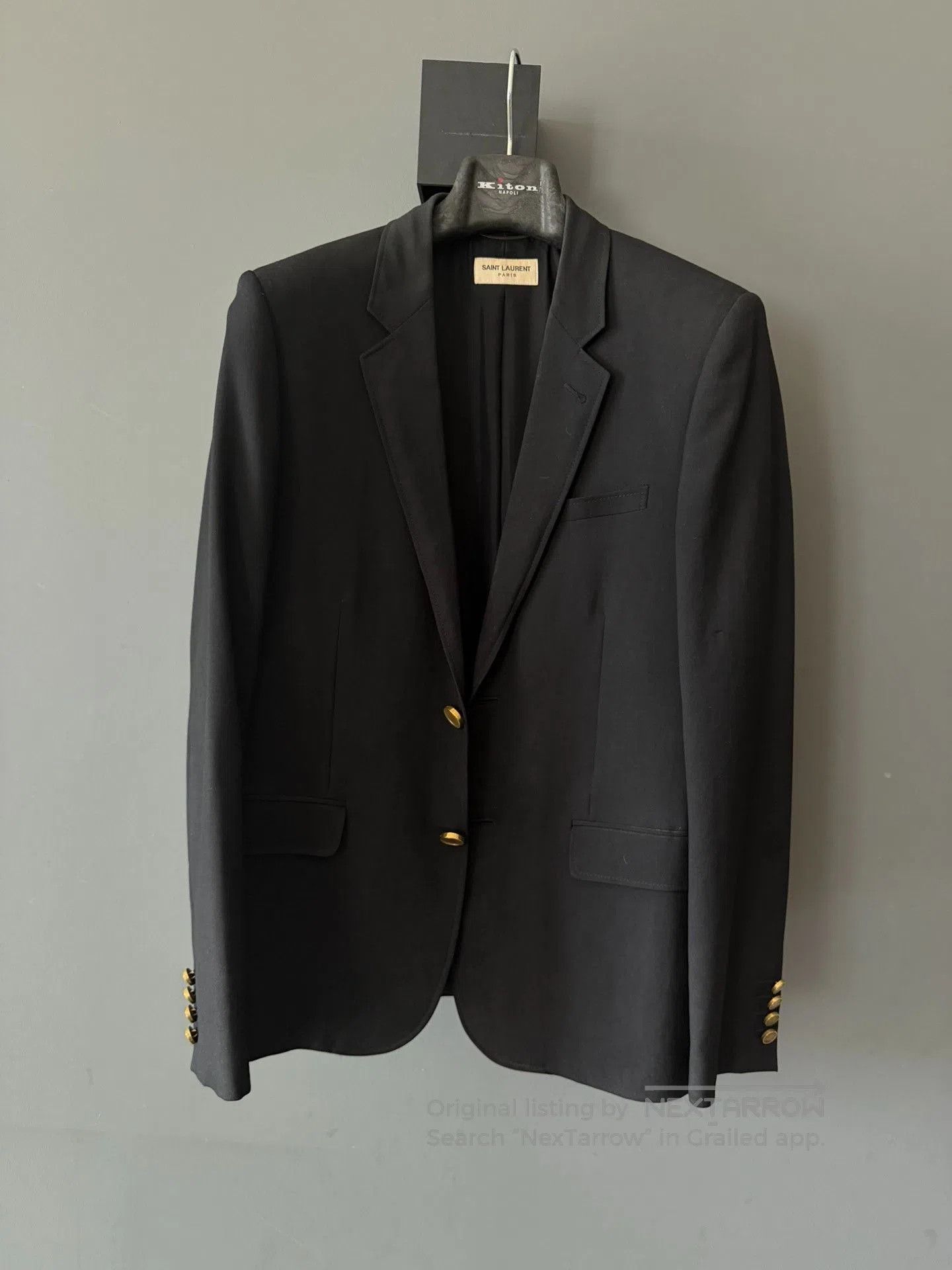 Saint Laurent Paris Saint Laurent Black Smoking Blazer. Size US M / EU 48-50 / 2 - 1 Thumbnail