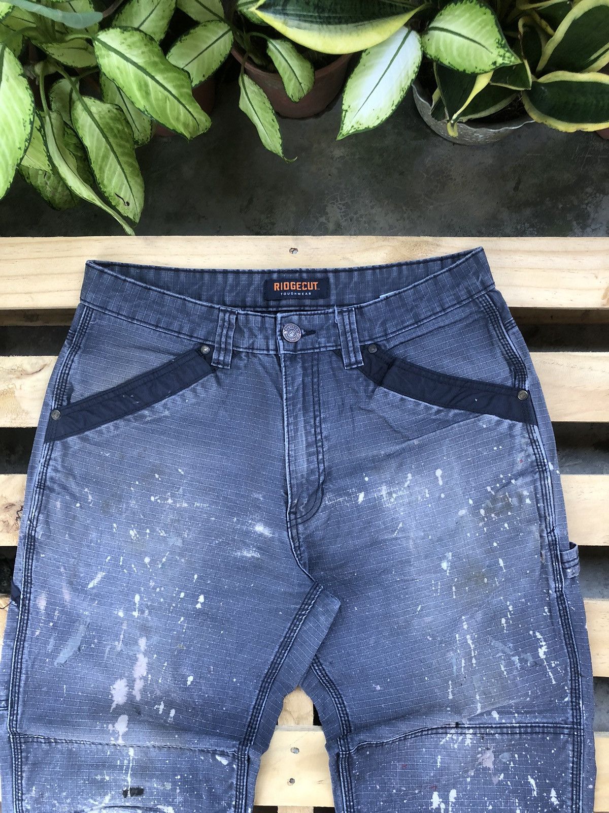 Carhartt × Japanese Brand × Vintage Vintage Ridgecut Toughwear Acid Wash Carpenter Pants Size US 34 / EU 50 - 2 Thumbnail