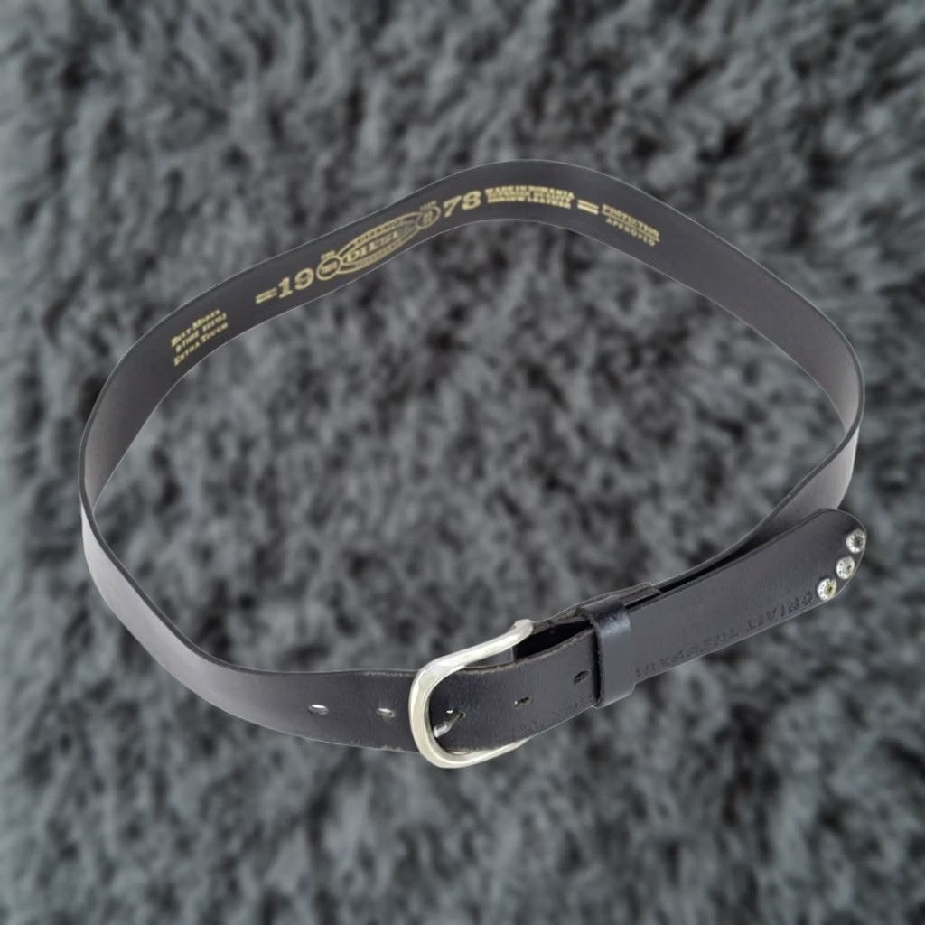 Diesel Diesel B-Thre Belt Men's 95 CM Cow Leather Silver Buckle Black Size ONE SIZE - 1 Thumbnail