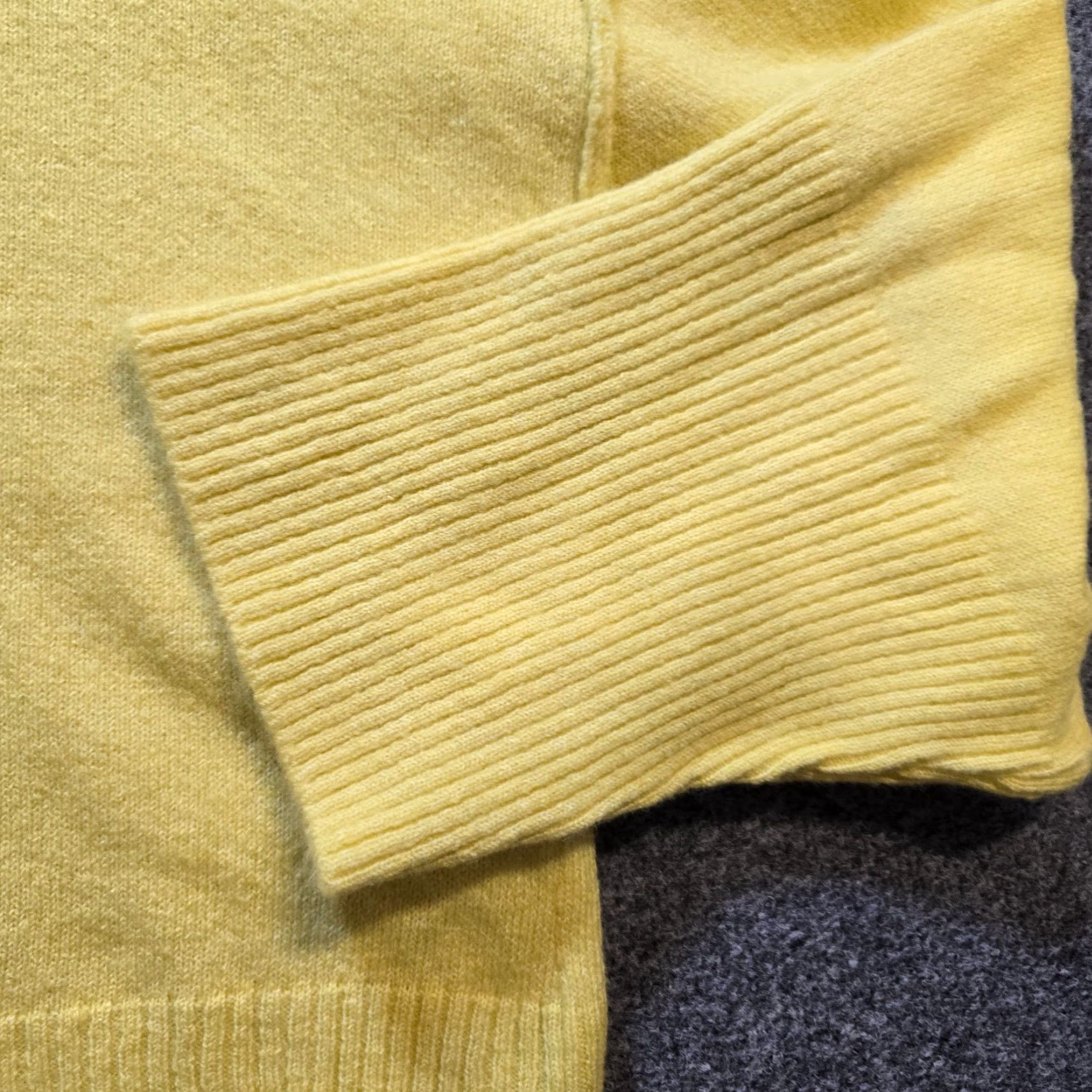 Topshop TopShop Sweater Womens Size 10 Yellow Knit Cropped Long Sleeve Casual Crew Neck Pullover Oversized Regular Winter Spring Fall Size L / US 10 / IT 46 - 5 Thumbnail