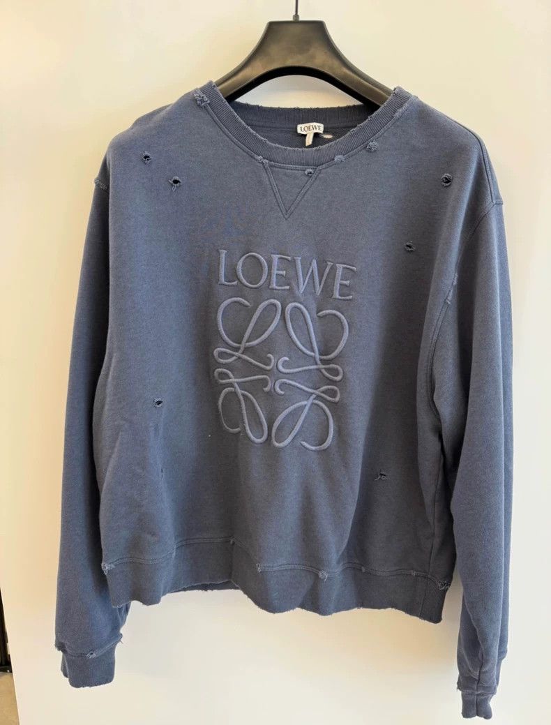 Loewe loewe Distressed sweatshirt 2503-Nextarrow Size US XL / EU 56 / 4 - 1 Thumbnail