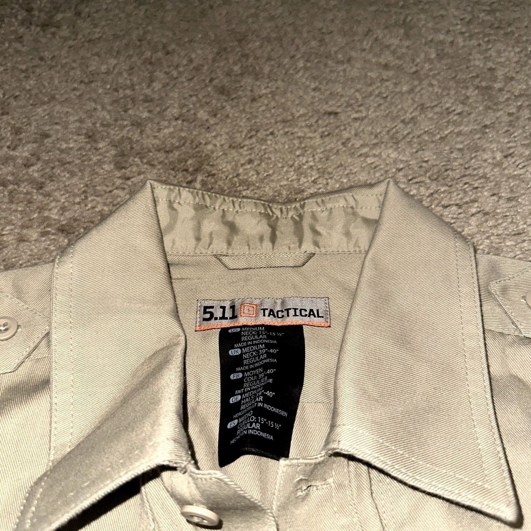 Vintage 5.11 Tactical Shirt Mens M Button-Up Short Sleeve Khaki Beige Outdoor Military Size US M / EU 48-50 / 2 - 2 Thumbnail