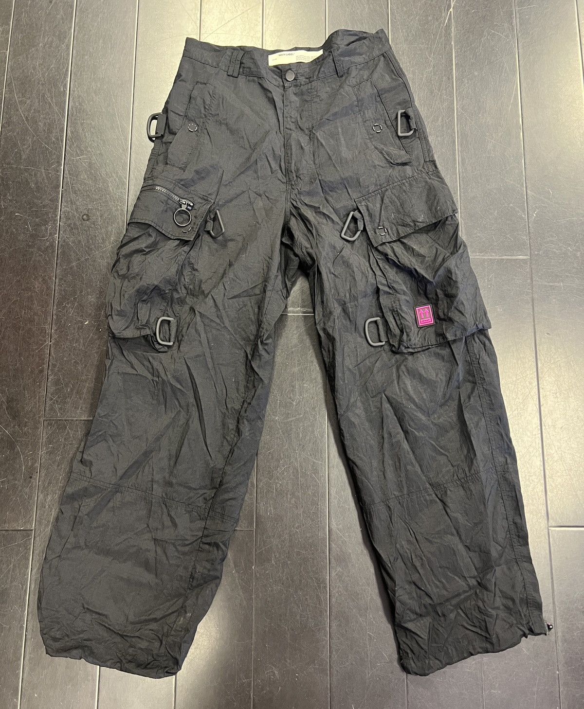 image of Off White Off-White Bondage Cargo Black Pants Size 34, Men's