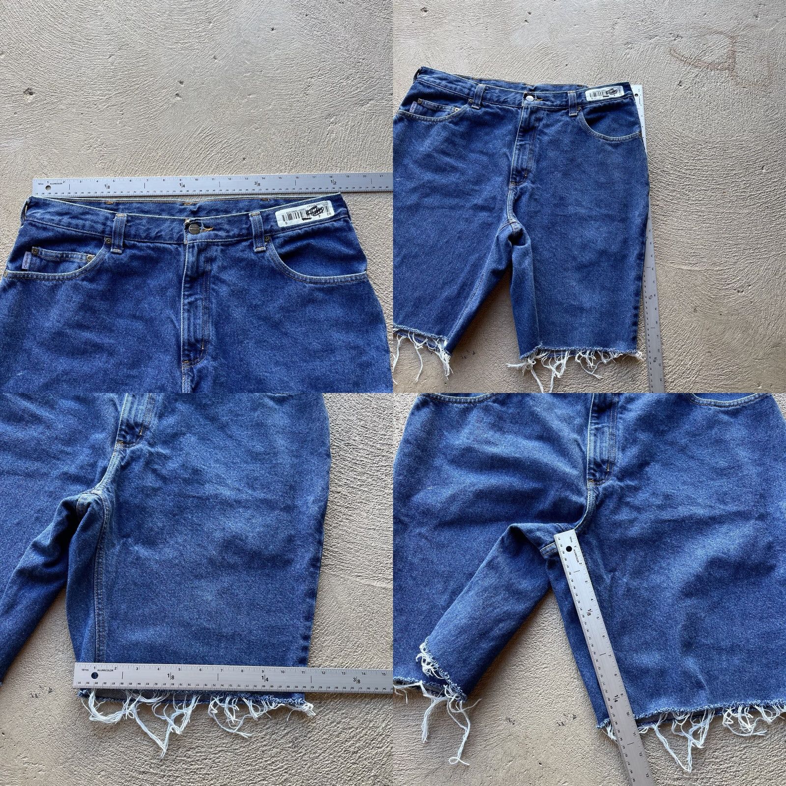 Carhartt VINTAGE Carhartt Bermuda Shorts Denim 36 Mens Relaxed Fit Blue 10" Inseam 90s Hip Hop Workwear Baggy Cut Off Jeans Baggy Y2K Size US 36 / EU 52 - 8 Thumbnail