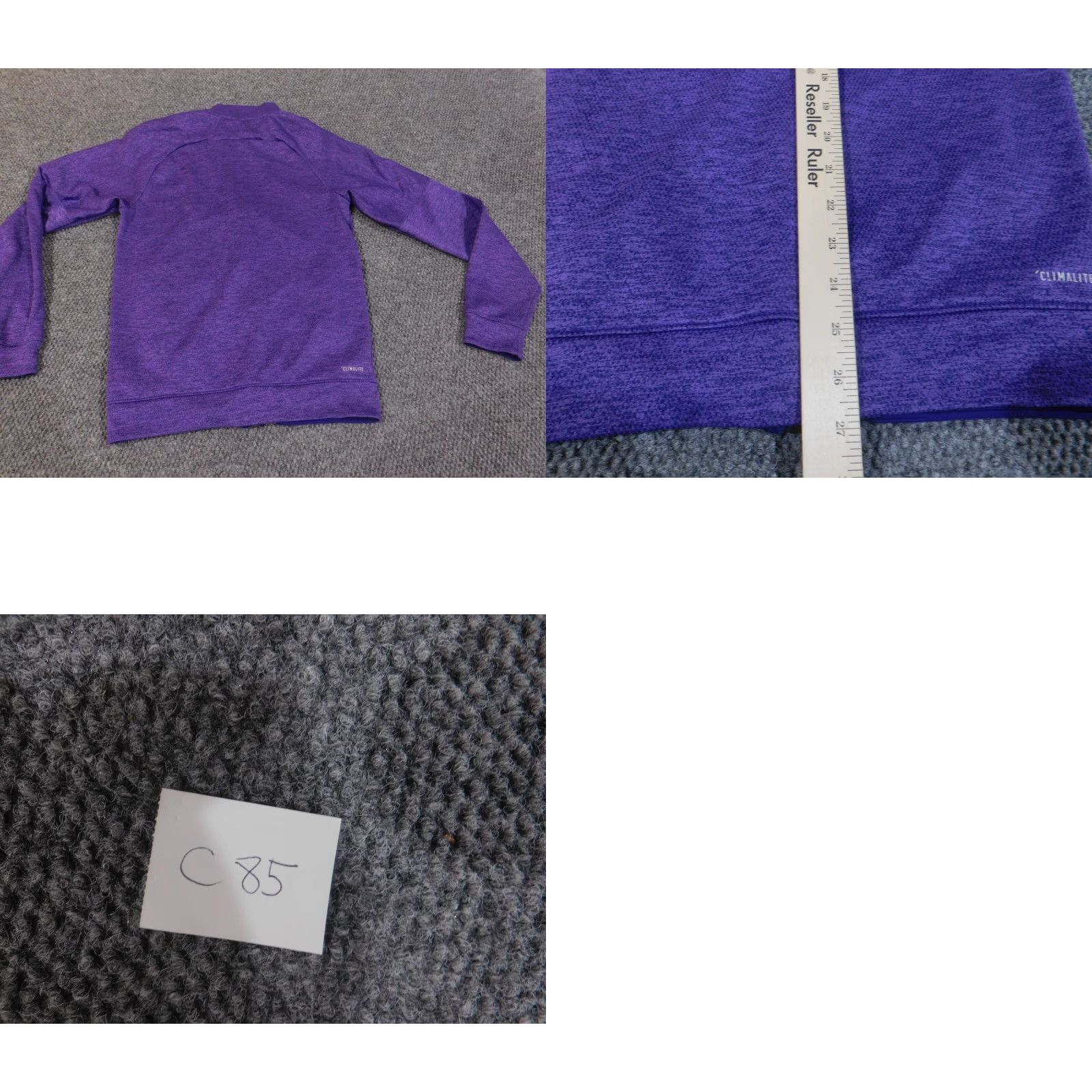 Adidas Adidas Sweatshirt Womens Small Purple Climate Full Zip Active Stretch Logo Shirt Size S / US 4 / IT 40 - 9 Thumbnail