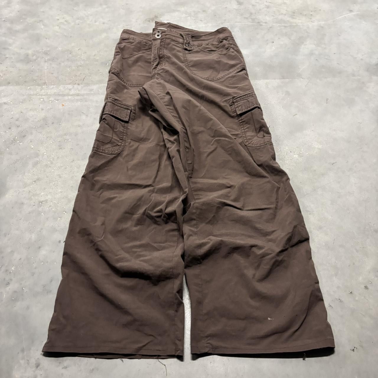 Japanese Brand × Vintage Crazy Vintage Y2K/2000s Brown Streetwear Skater Cargo Pants! Size US 32 / EU 48 - 3 Thumbnail