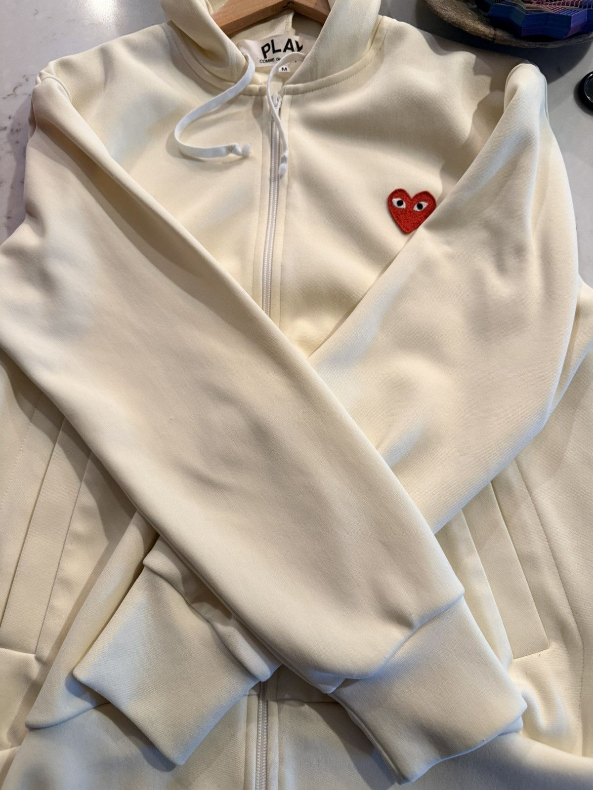 Comme des Garcons Comme des Garçons Play Red Heart Patch Zip-Up Hoodie Size M / US 6-8 / IT 42-44 - 8 Thumbnail